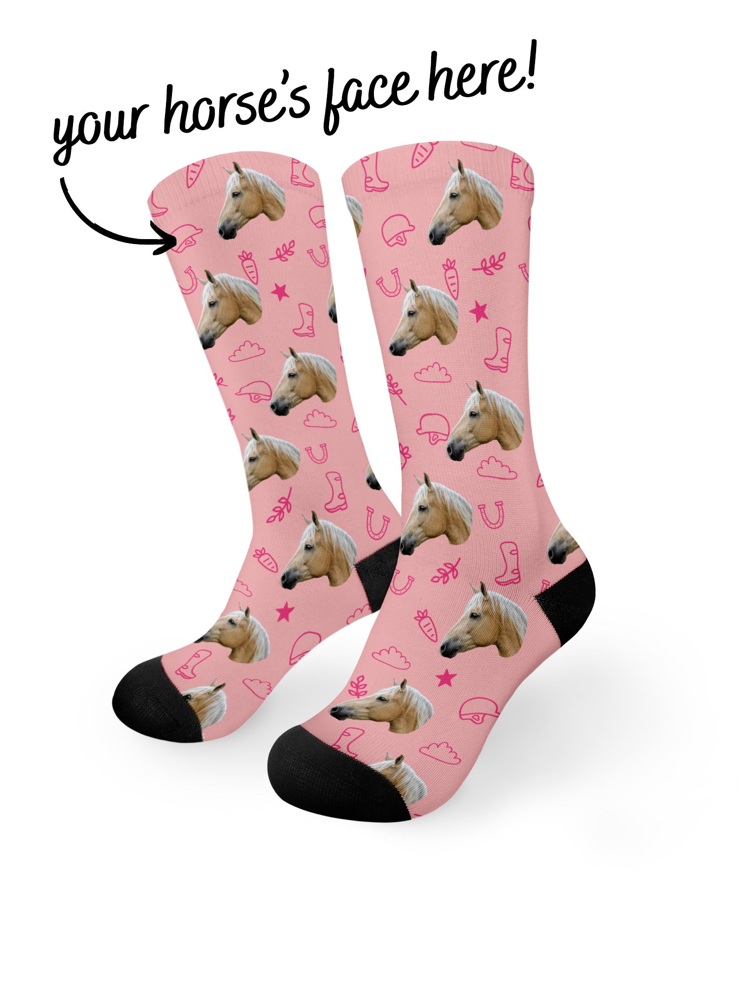 Custom Horse Face Dress Socks