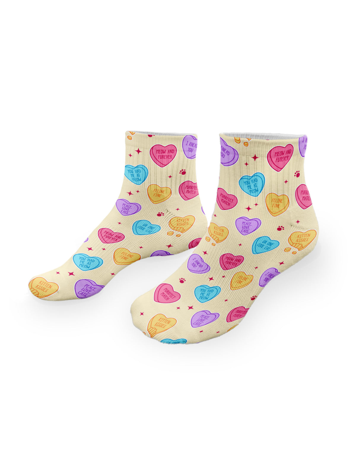 Candy Hearts Ankle Socks