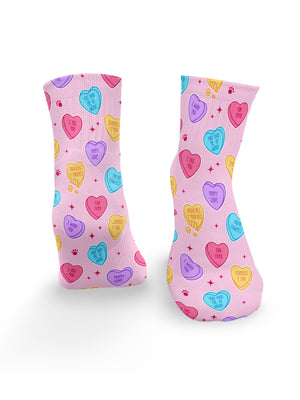 Candy Hearts Ankle Socks