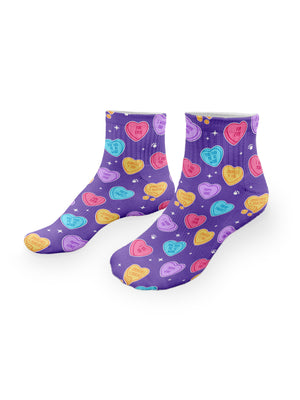 Candy Hearts Ankle Socks