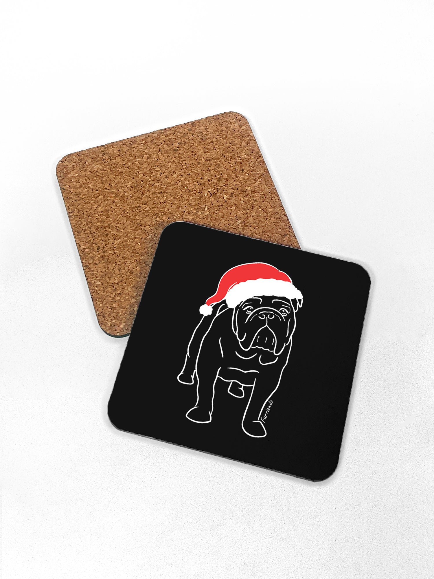 British Bulldog Christmas Edition Coaster