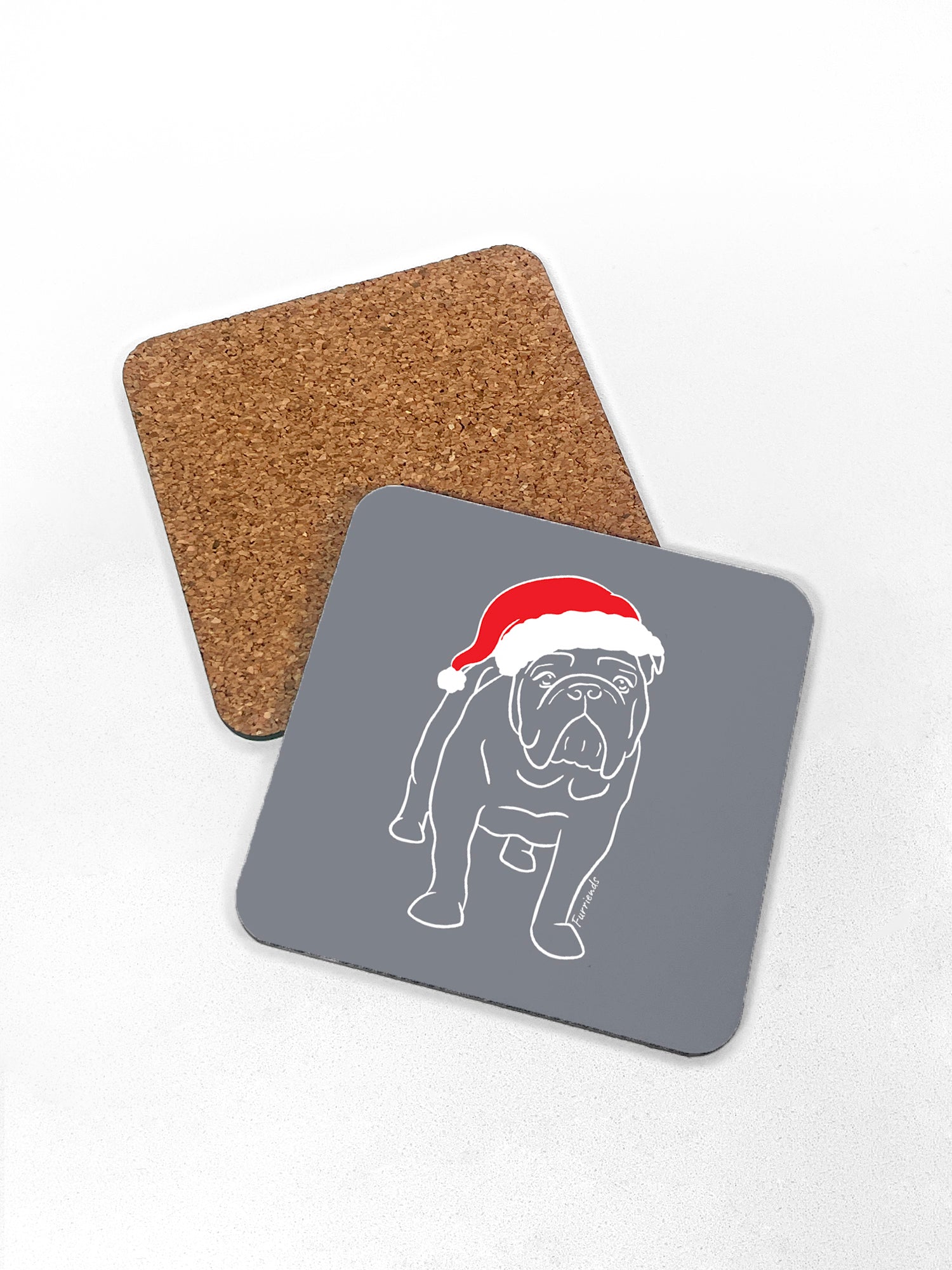 British Bulldog Christmas Edition Coaster