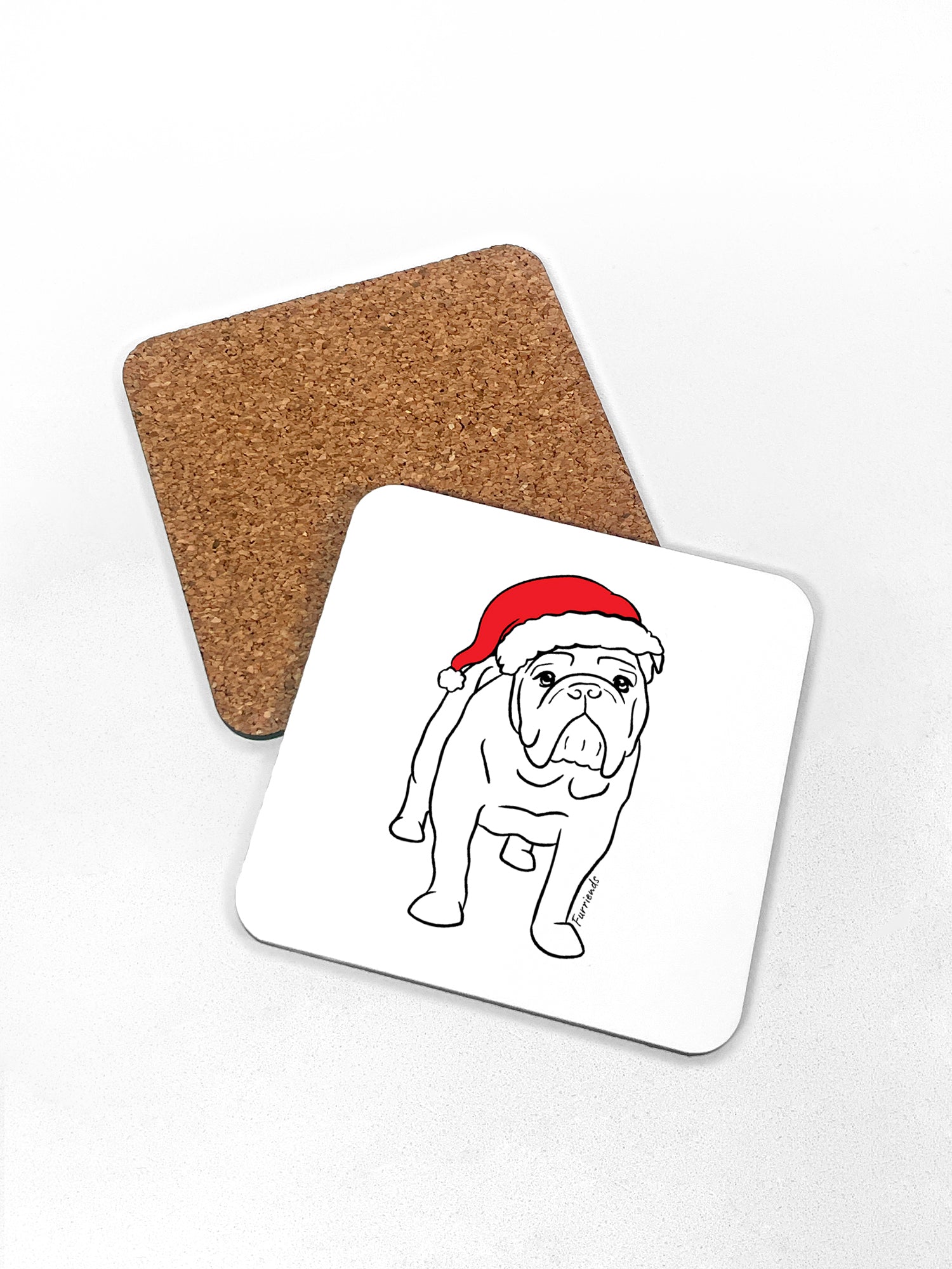 British Bulldog Christmas Edition Coaster