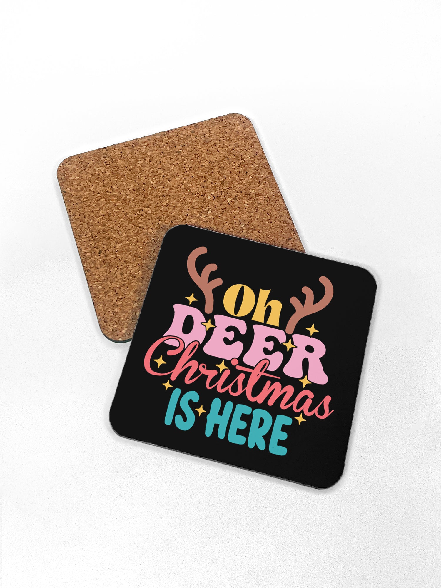 Oh Deer. Christmas Is Here Coaster