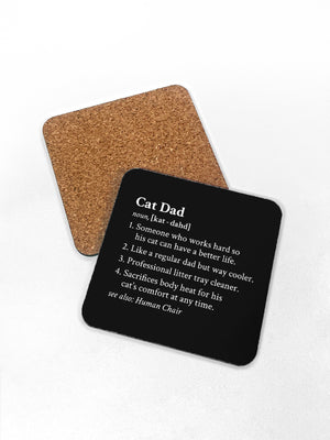 Cat Dad Definition Coaster