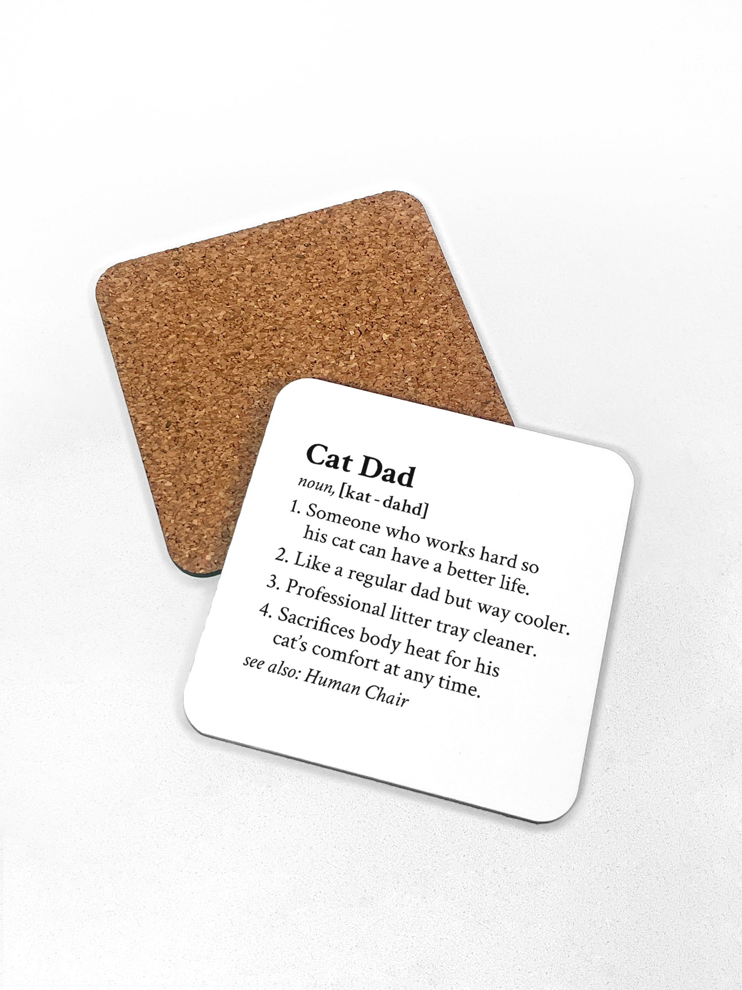 Cat Dad Definition Coaster