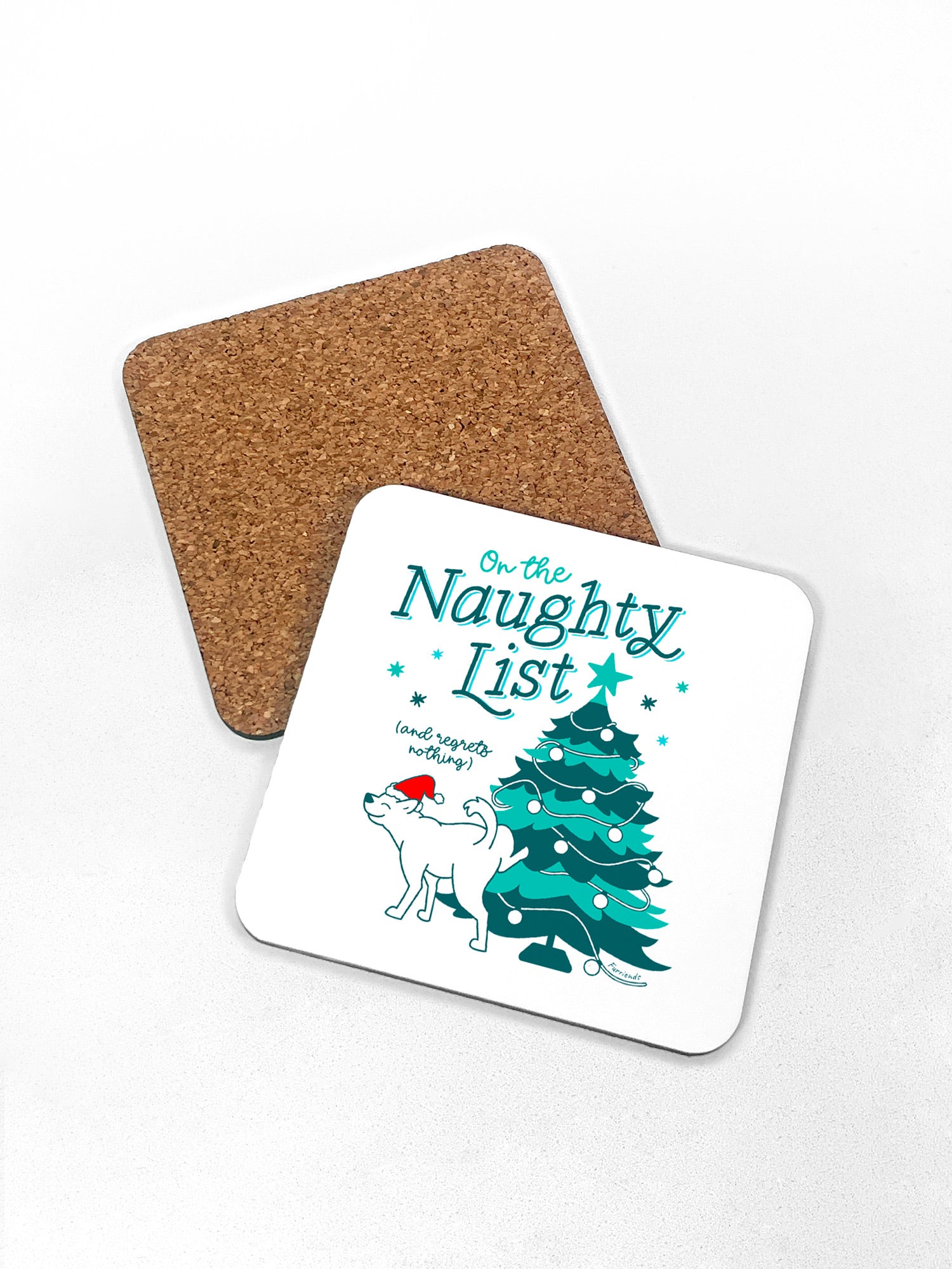 On The Naughty List - Dog Coaster