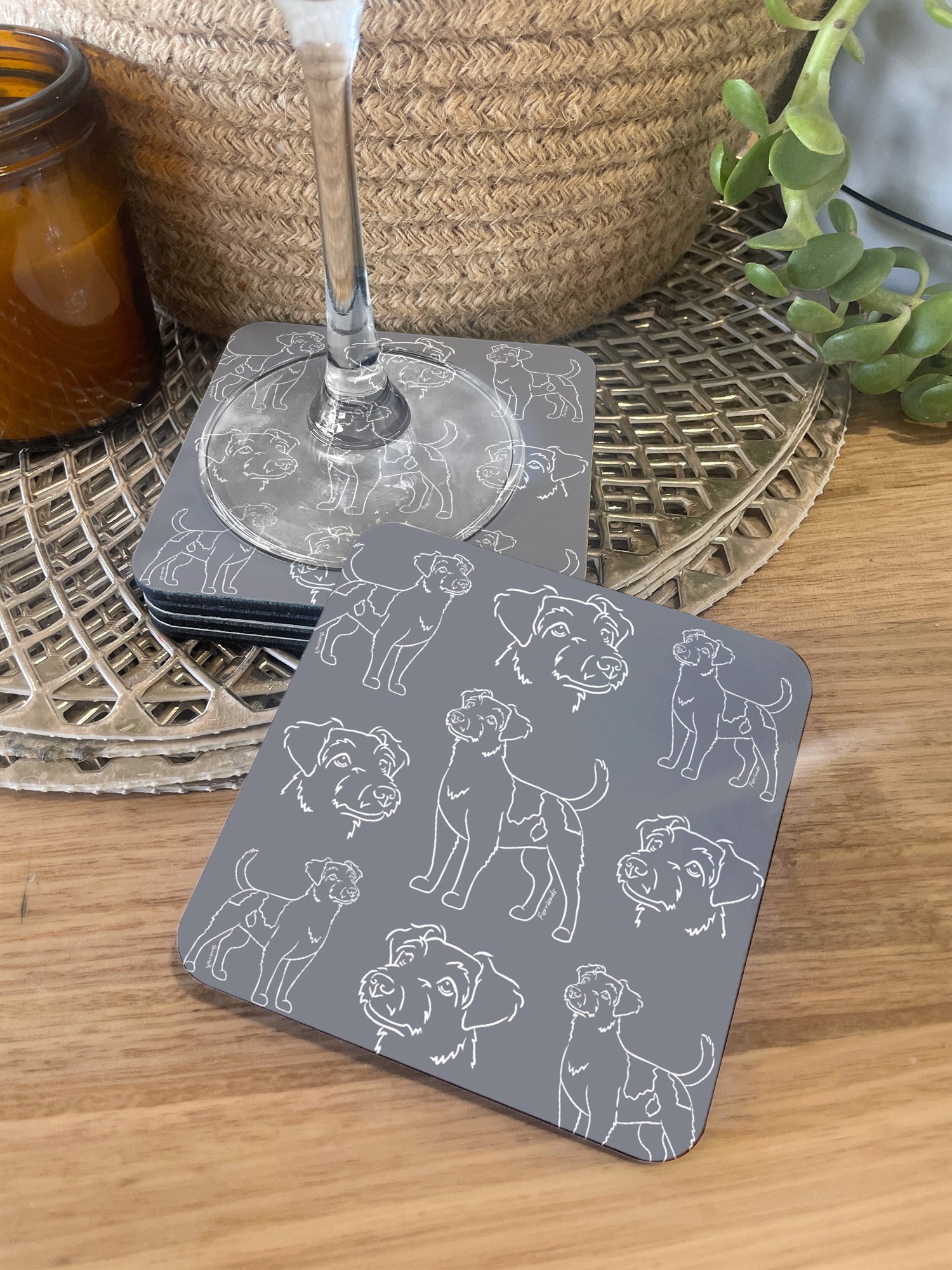 Jack Russell Terrier (Rough Coat) Coaster