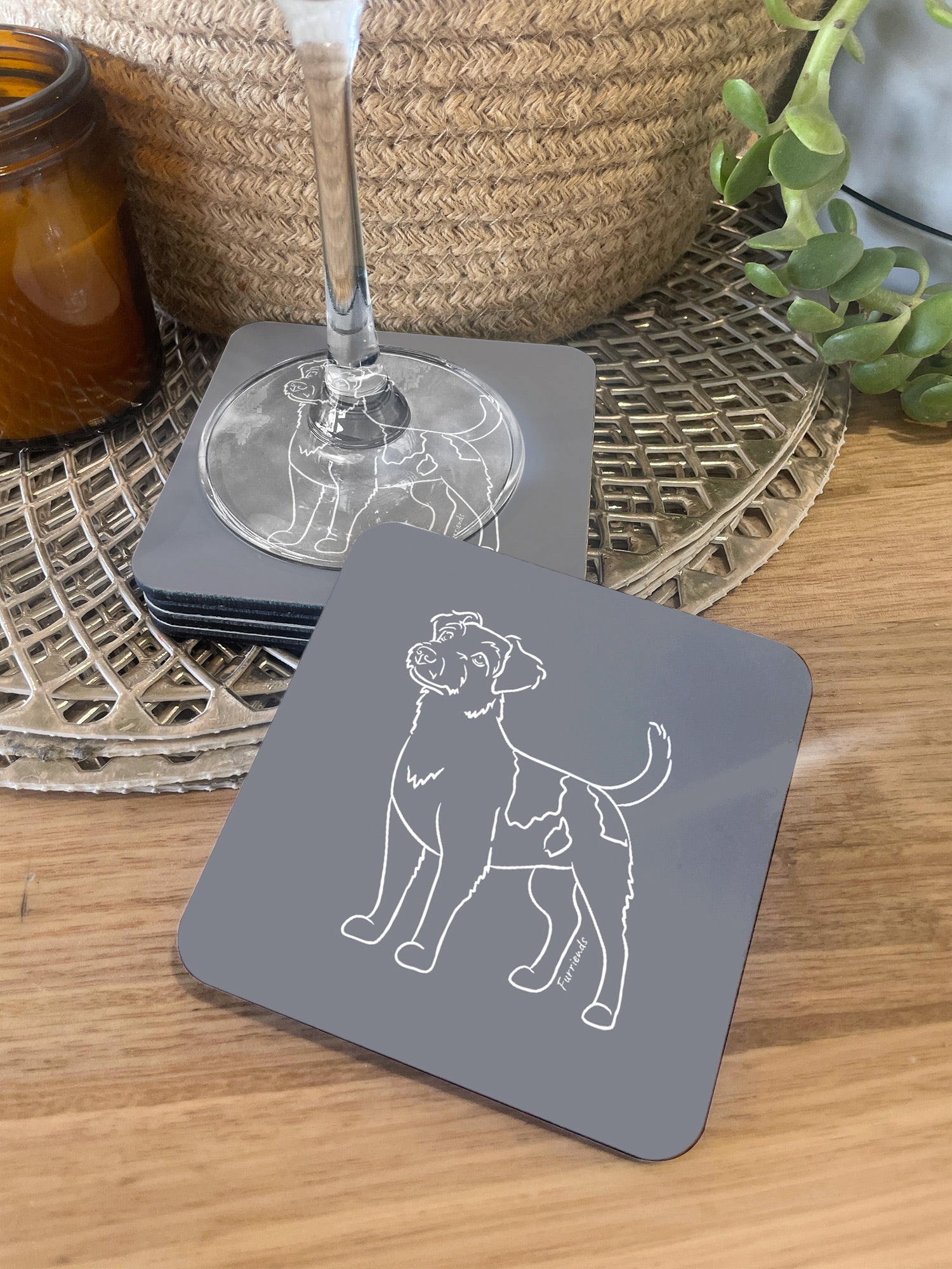 Jack Russell Terrier (Rough Coat) Coaster