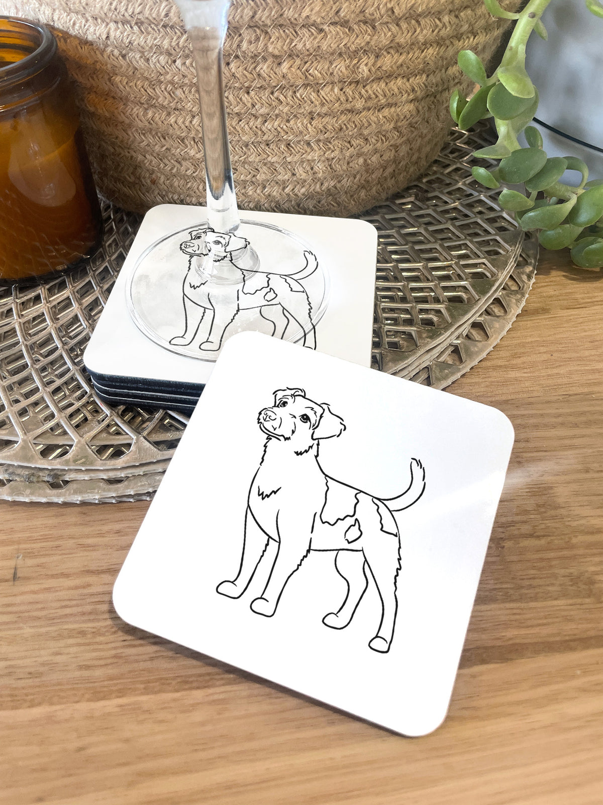 Jack Russell Terrier (Rough Coat) Coaster