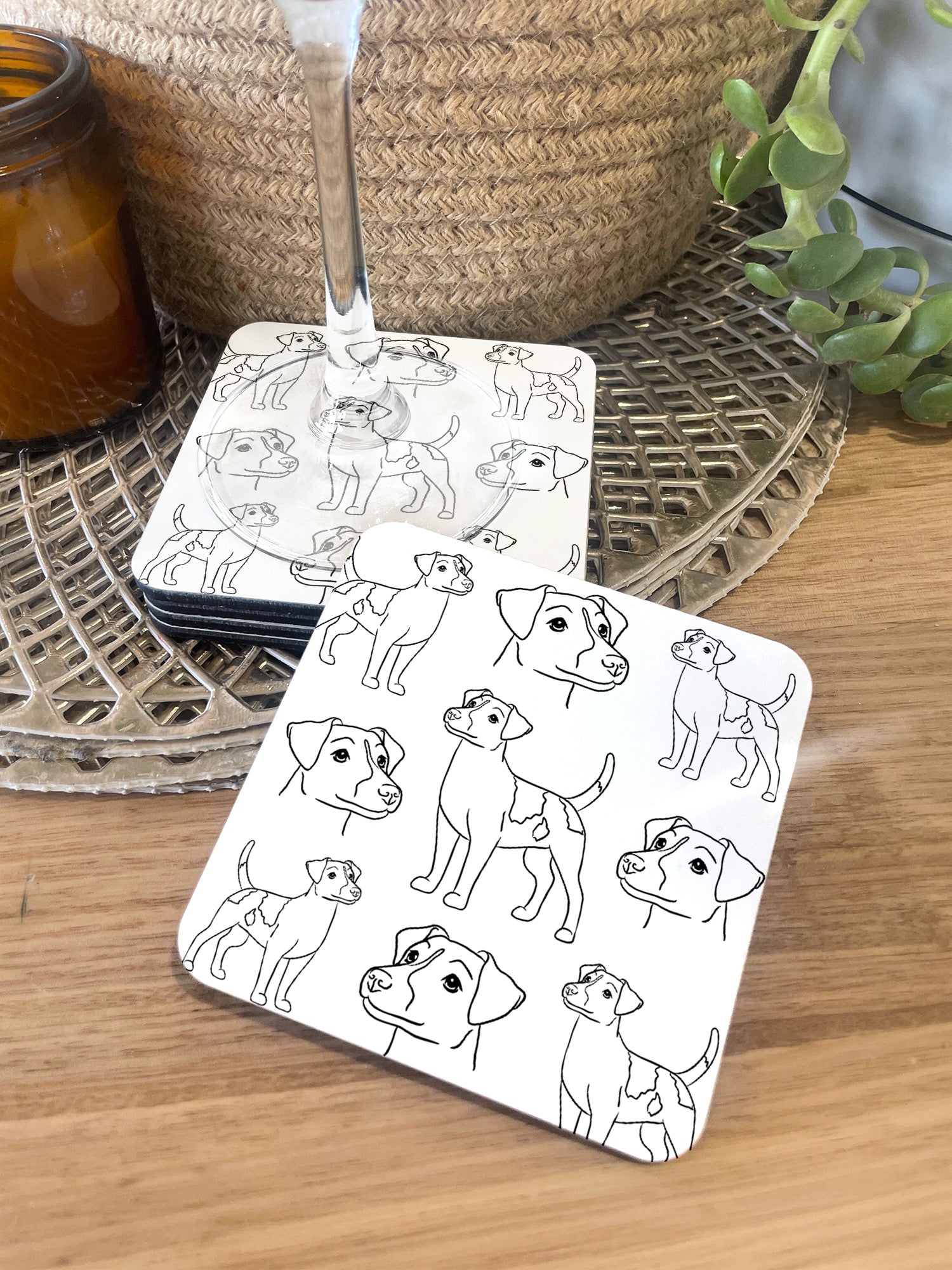 Jack Russell Terrier (Smooth Coat) Coaster