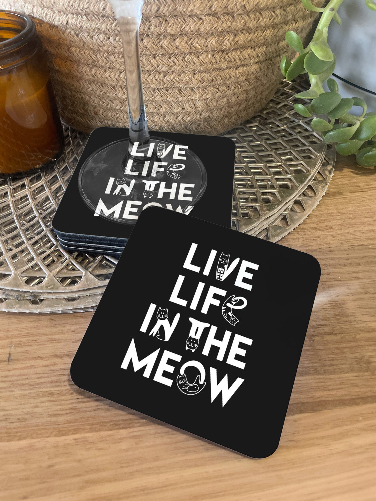 Live Life In The Meow Coaster