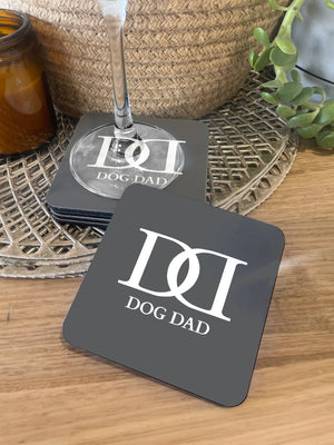 Dog Dad Monogram Coaster