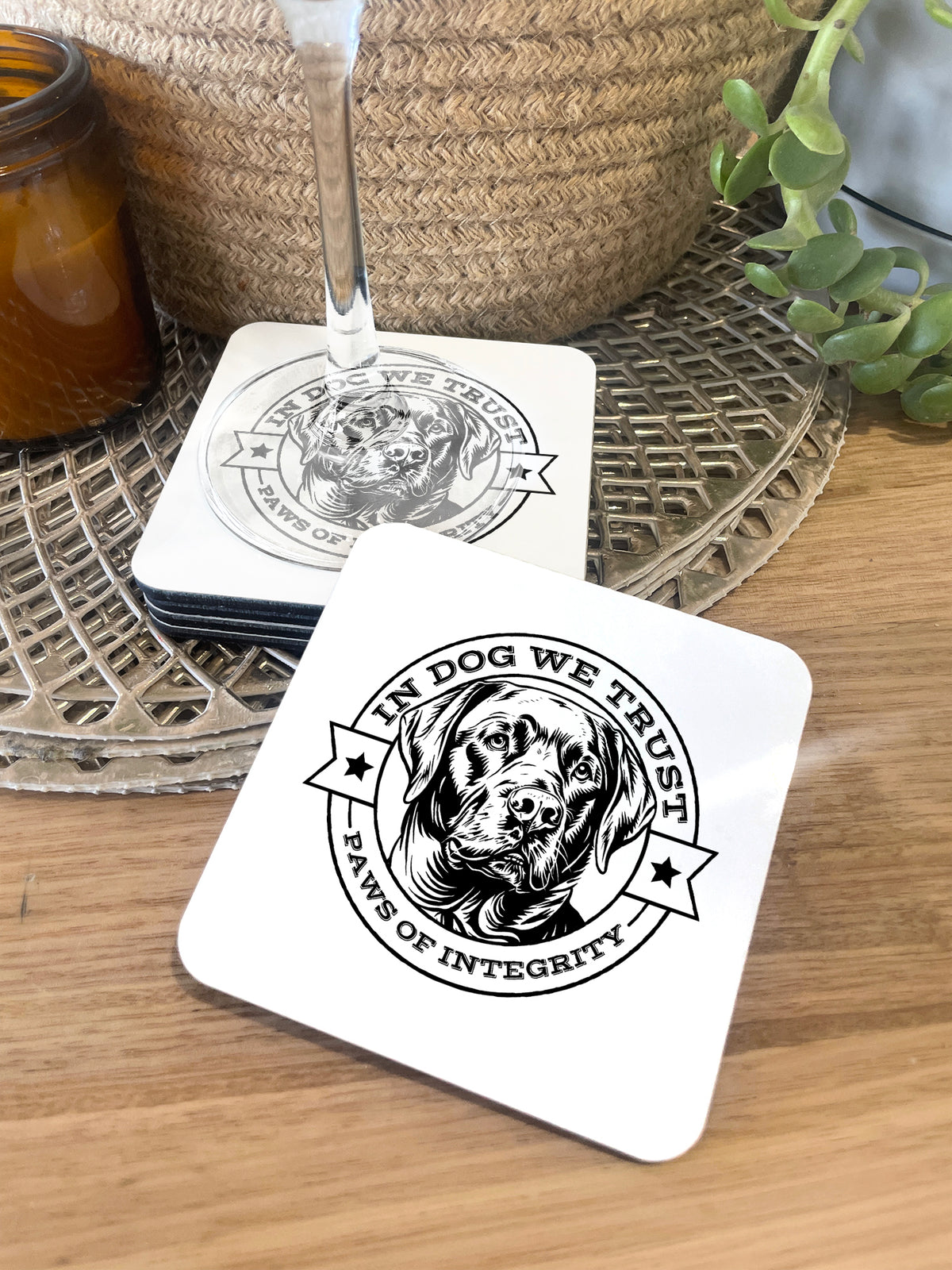 In Dog We Trust Coaster