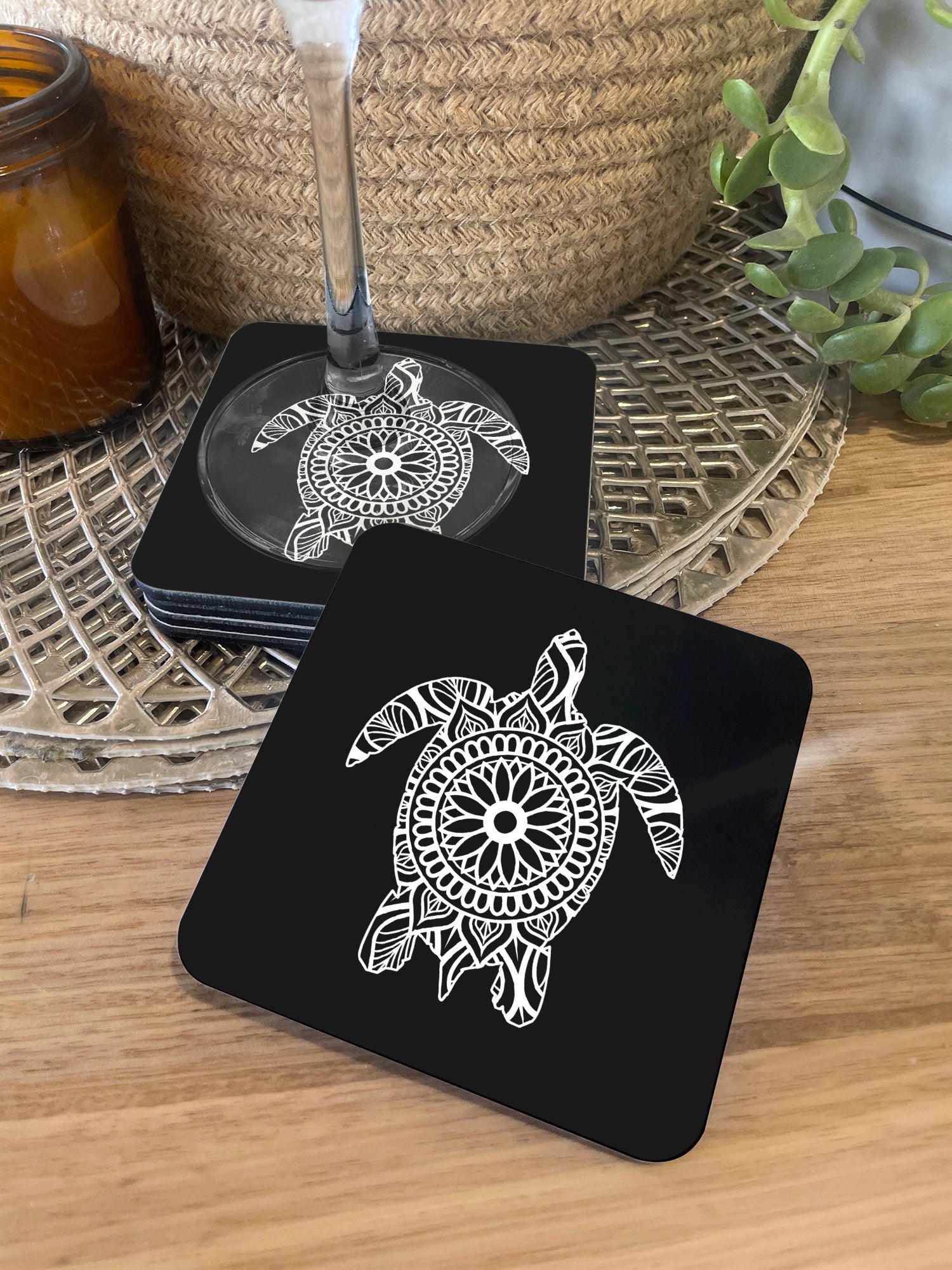 Turtle Mandala Coaster