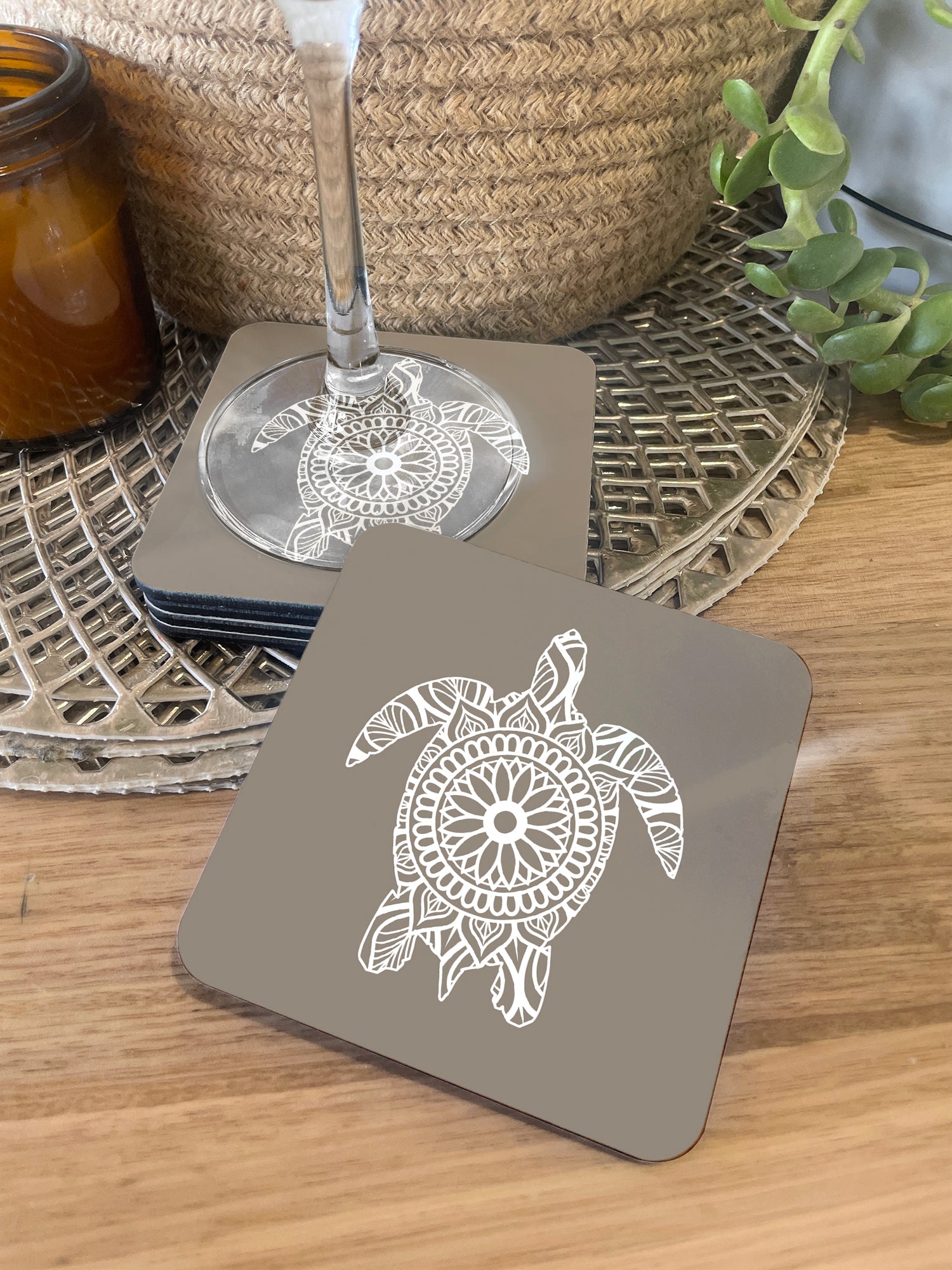 Turtle Mandala Coaster