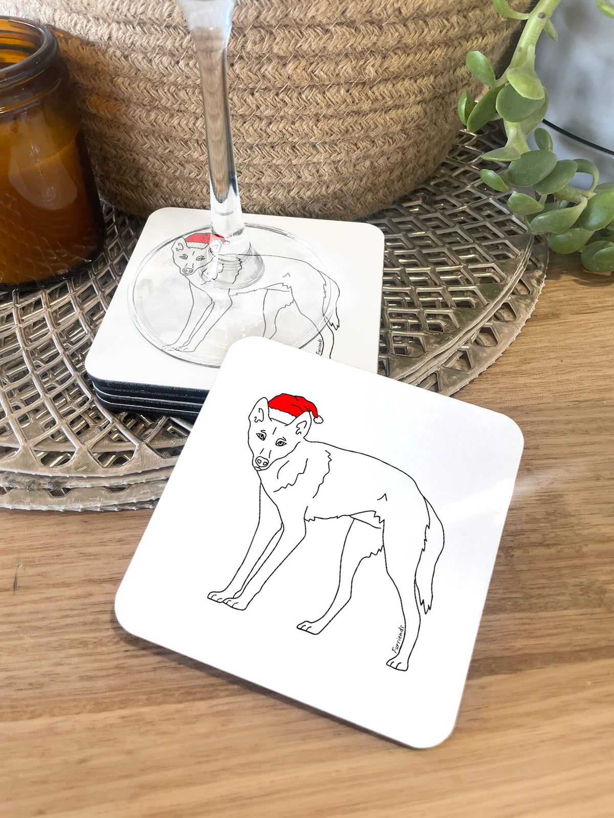 Dingo Christmas Edition Coaster