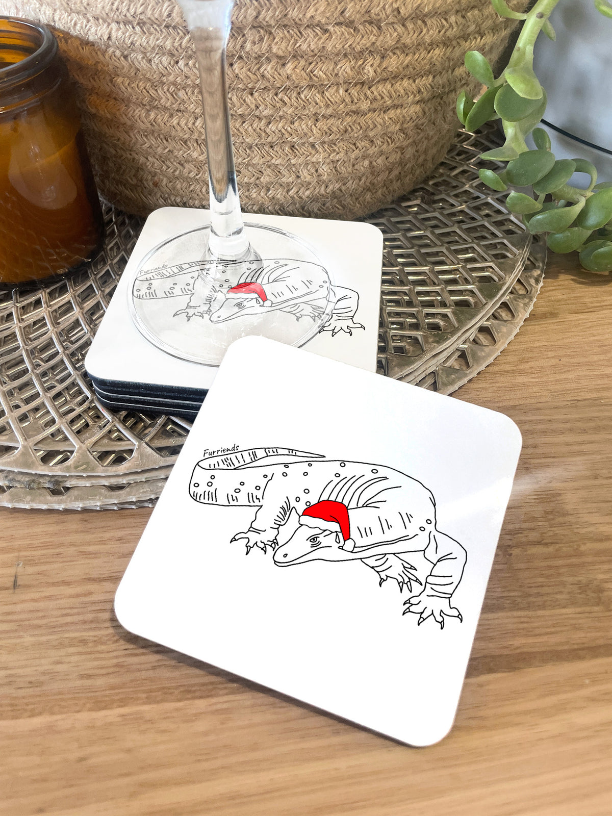 Lace Monitor Christmas Edition Coaster