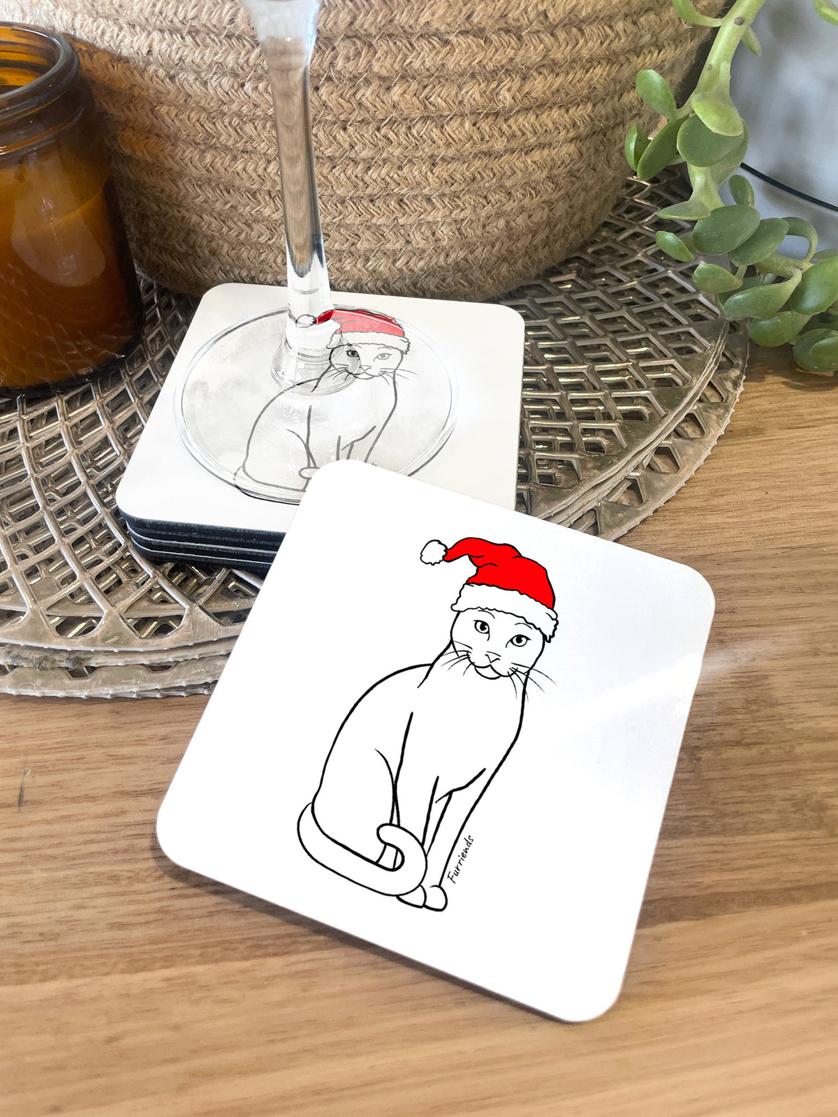 Russian Blue Christmas Edition Coaster