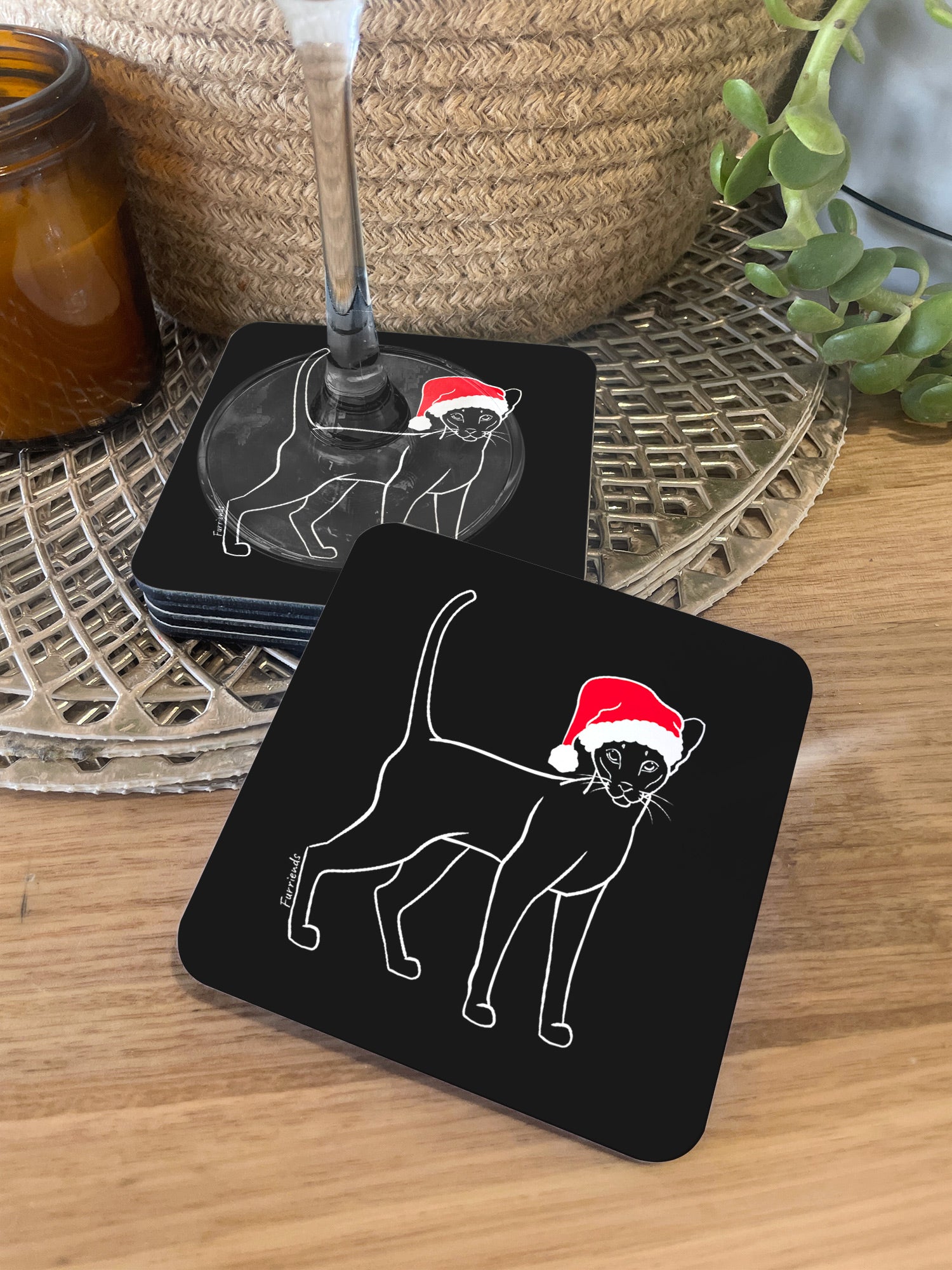 Siamese Christmas Edition Coaster