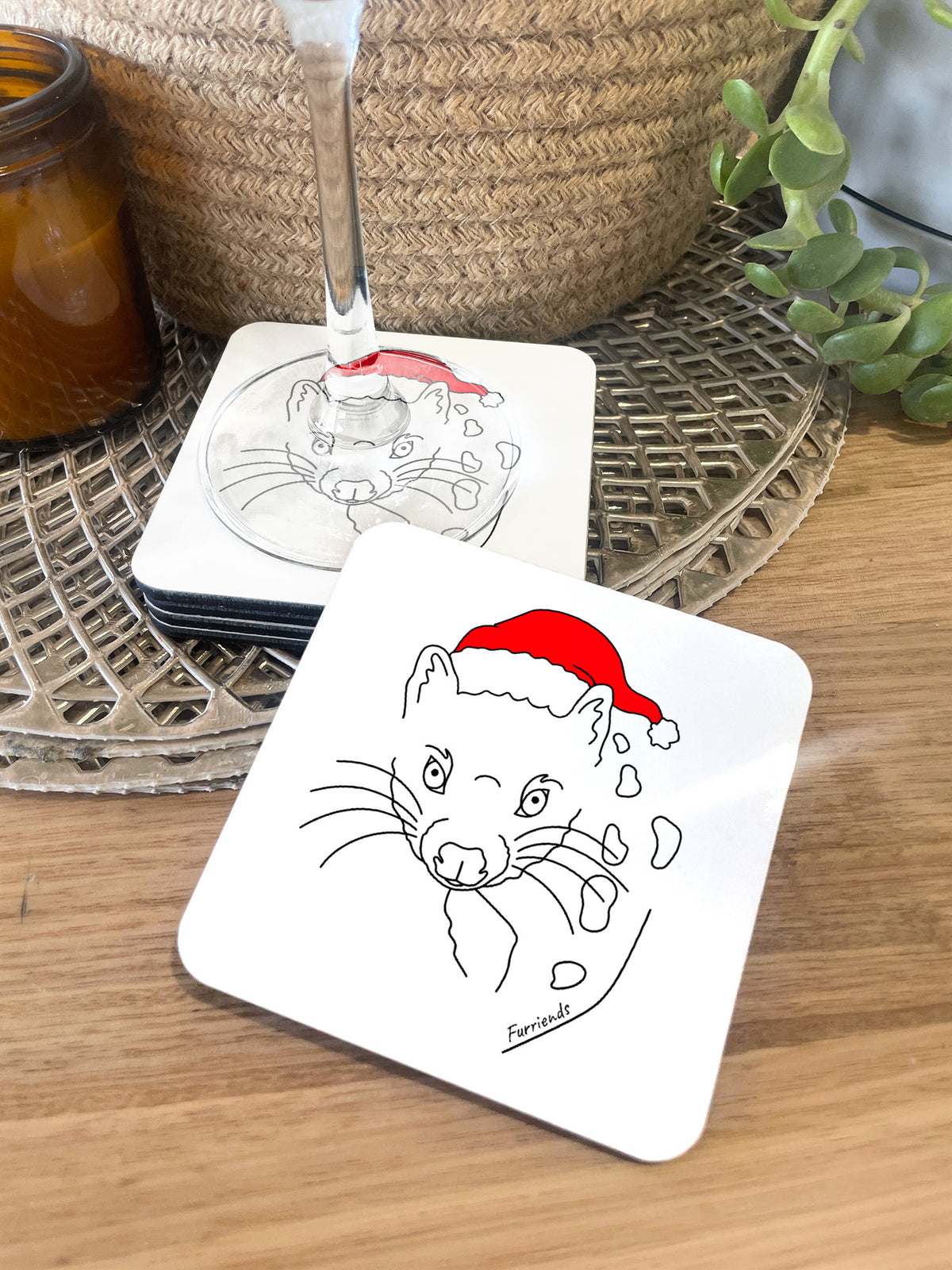 Spotted-Tailed Quoll Christmas Edition Coaster