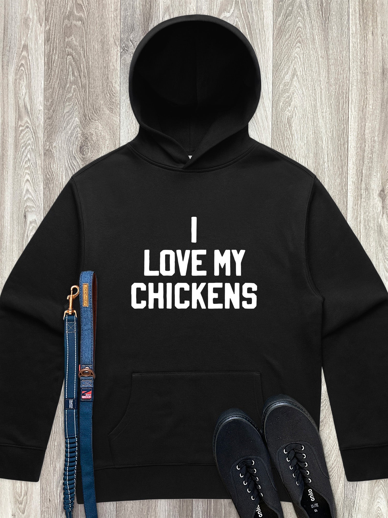 I Love My Chickens Men's Comfort Hood