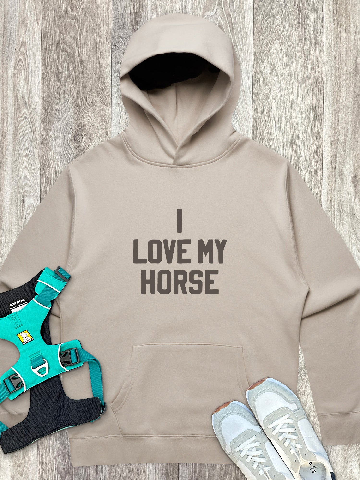 I Love My Horse Men's Comfort Hood