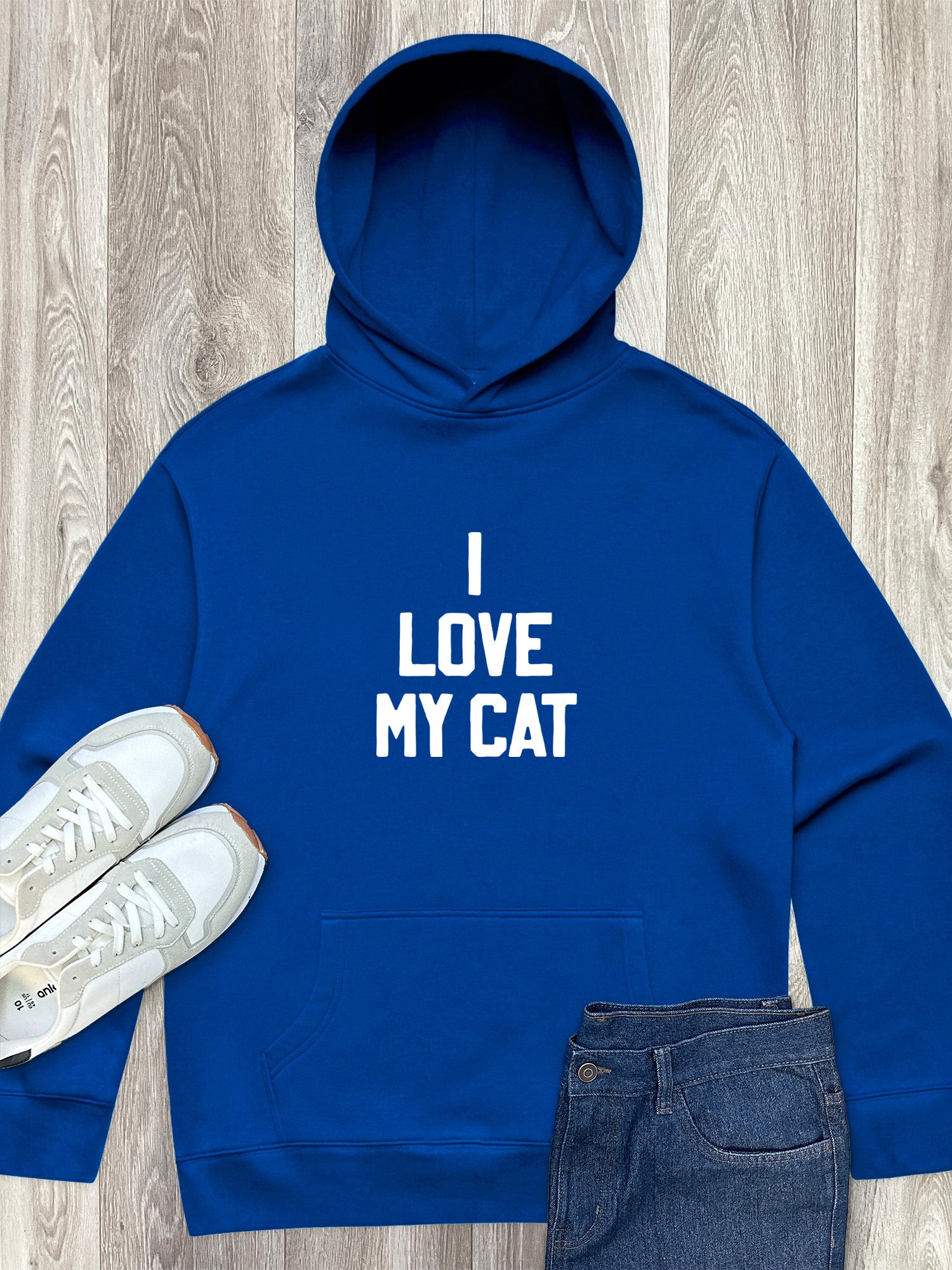 I Love My Cat Men's Comfort Hood