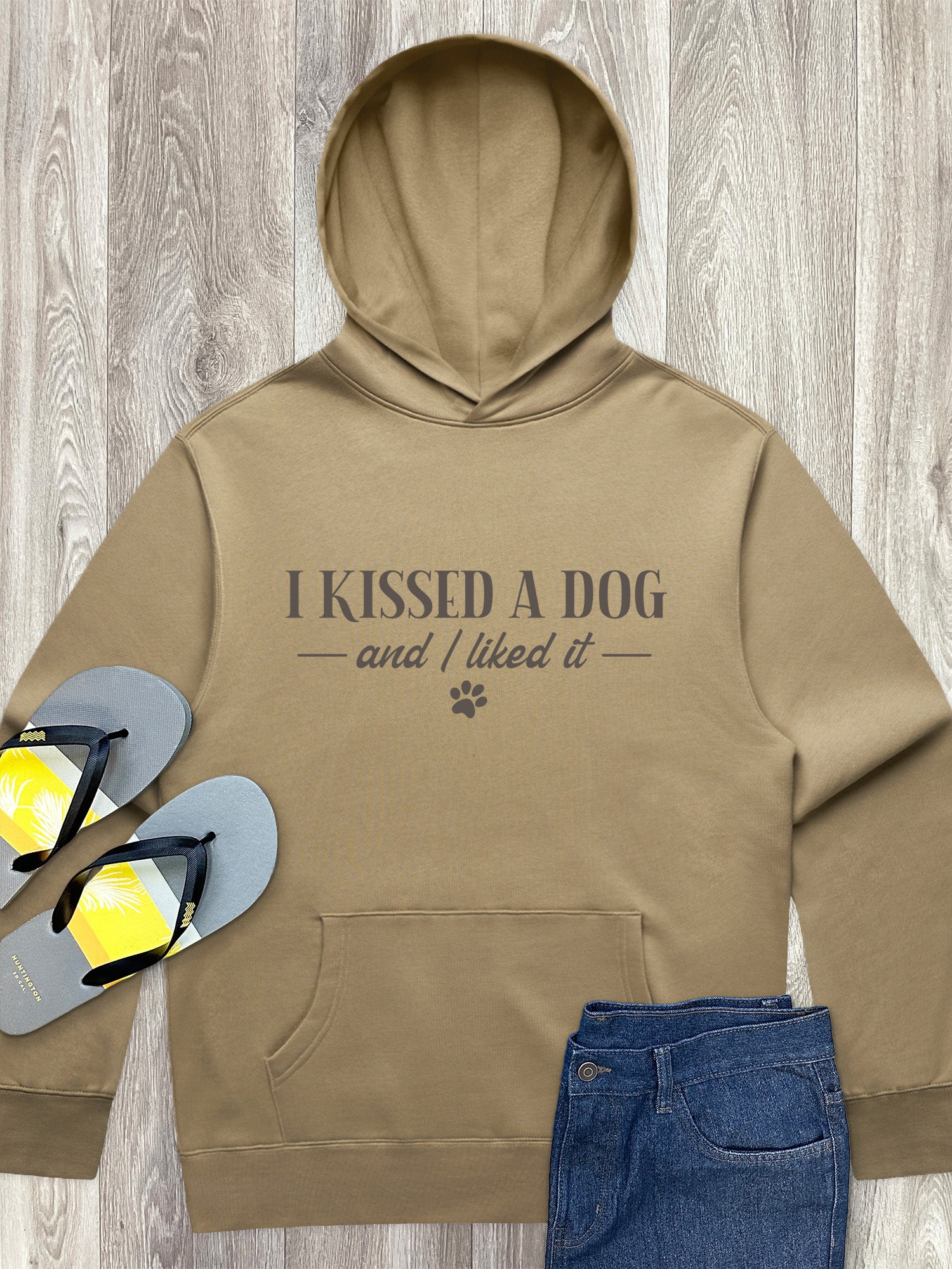 I Kissed A Dog And I Liked It Men's Comfort Hood