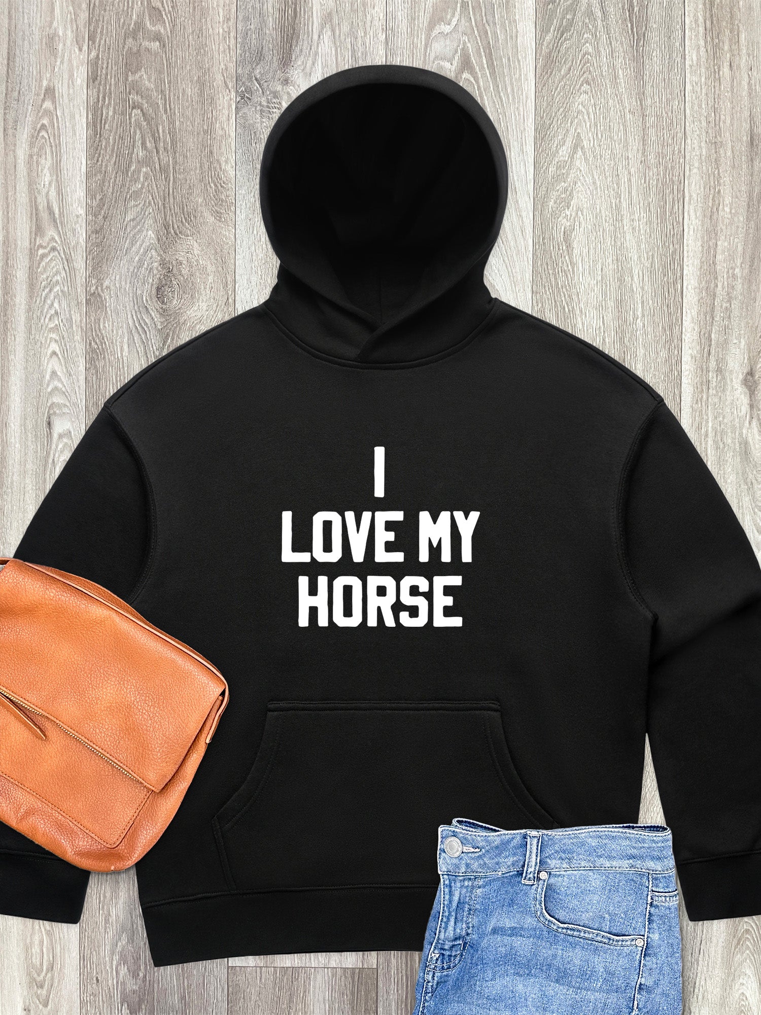 I Love My Horse Women's Comfort Hood