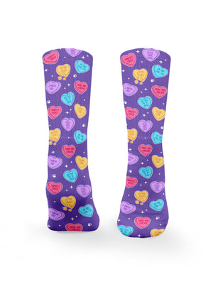 Candy Hearts Crew Socks