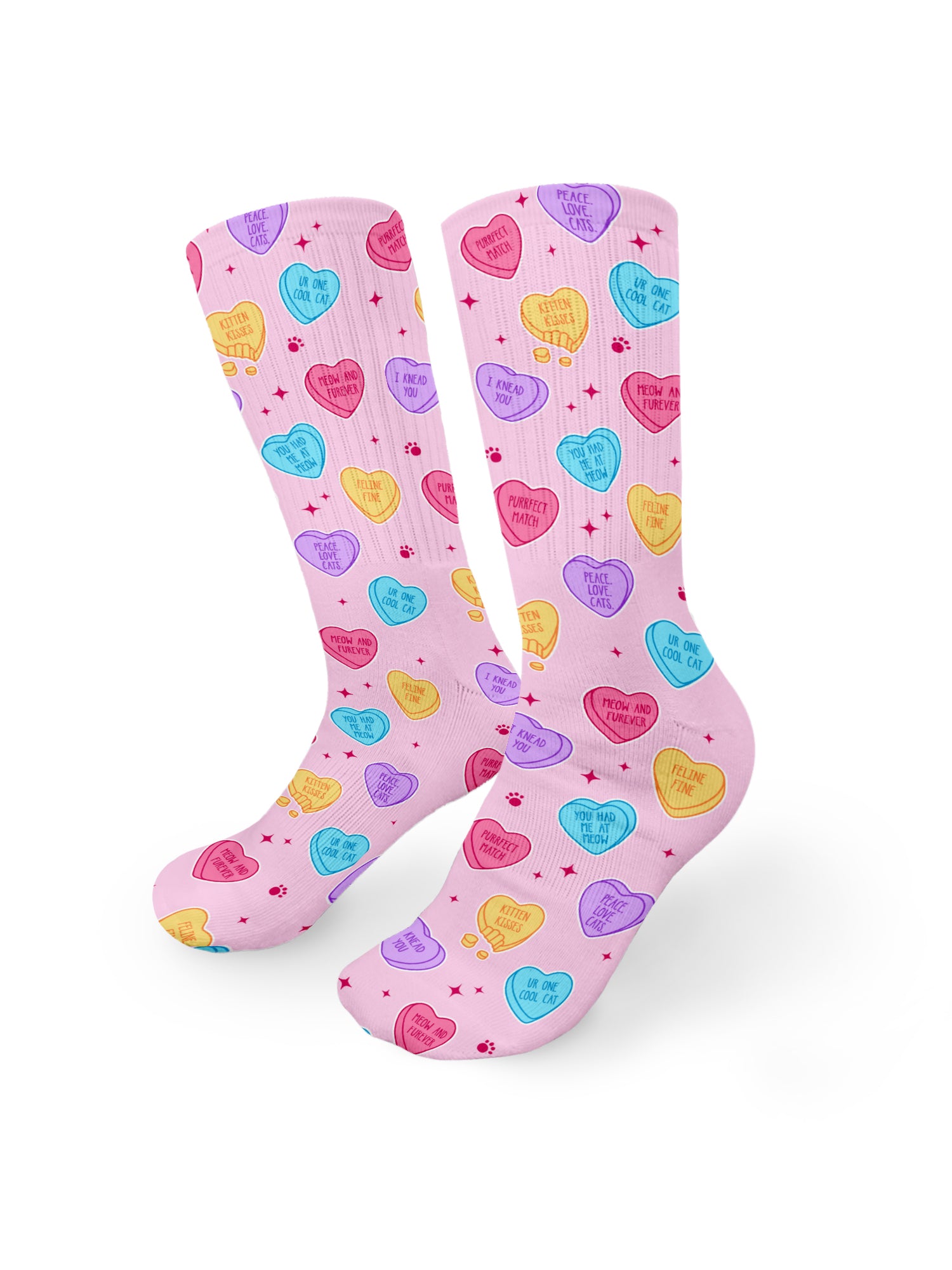 Candy Hearts Crew Socks