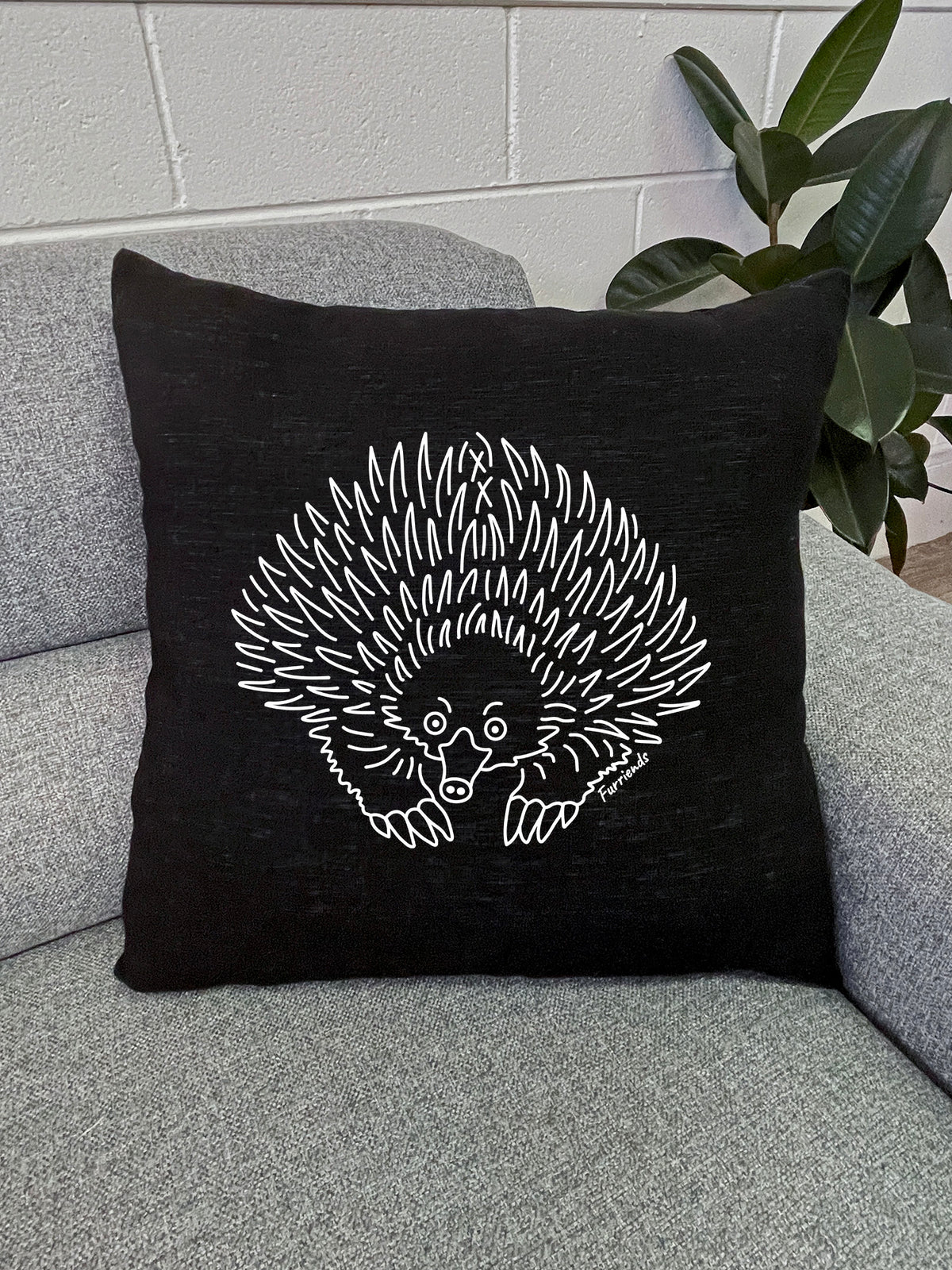 Echidna Linen Cushion Cover