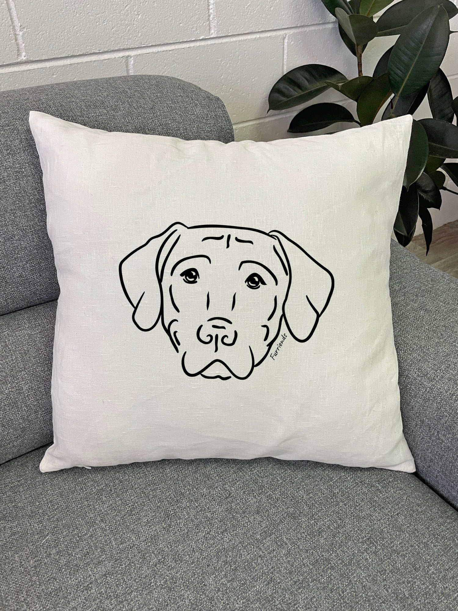 Rhodesian Ridgeback Linen Cushion Cover