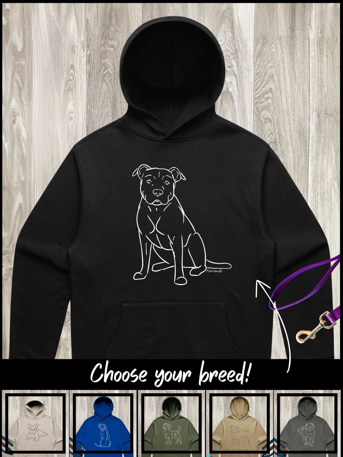 Dog Breed Men&#39;s Comfort Hood (Customisable)