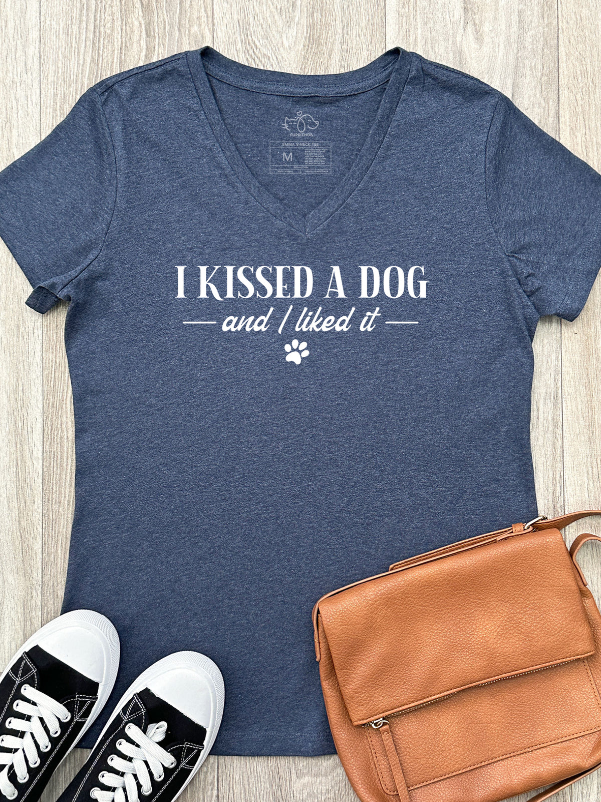 I Kissed A Dog And I Liked It Emma V-Neck Tee