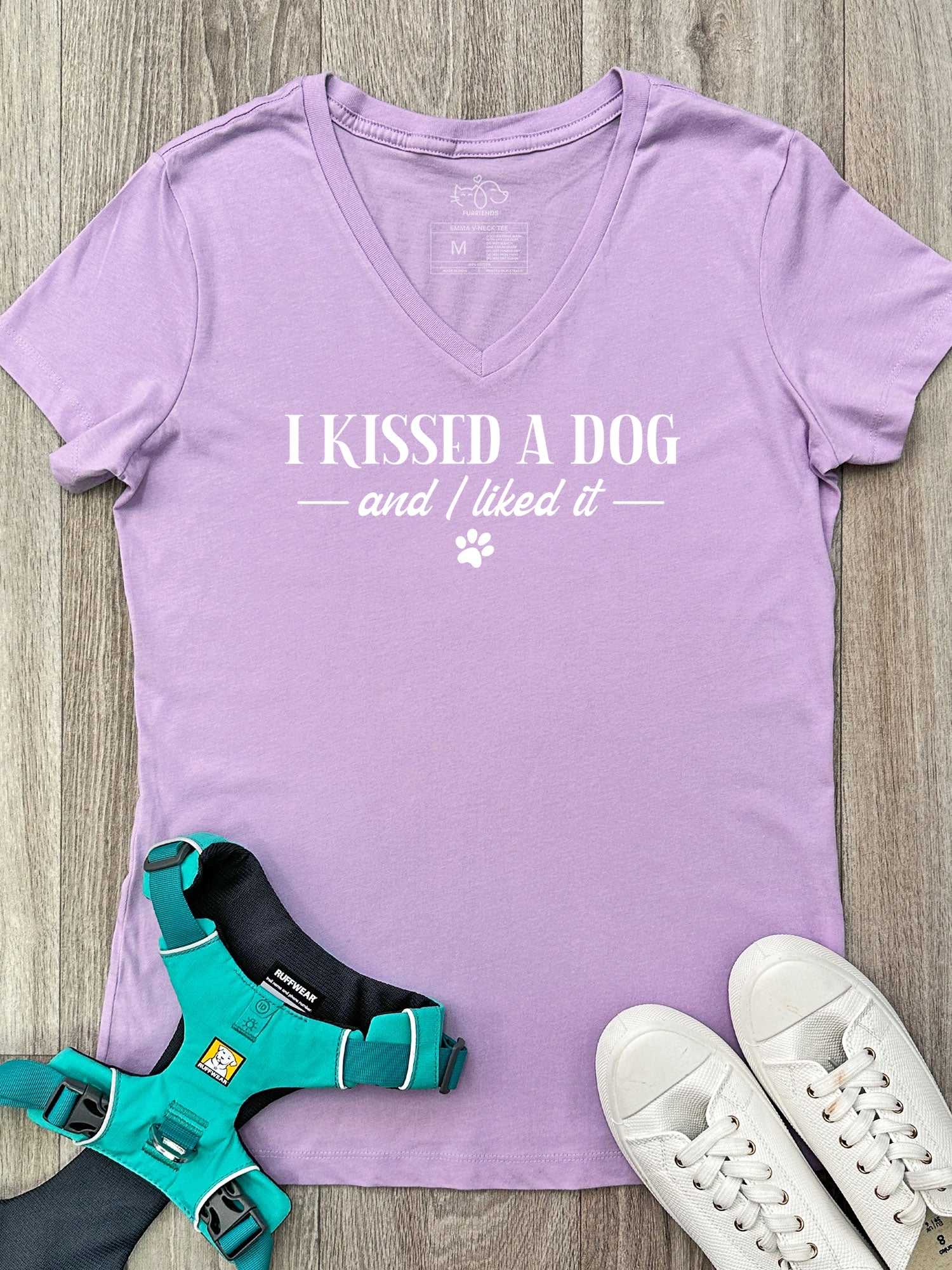 I Kissed A Dog And I Liked It Emma V-Neck Tee