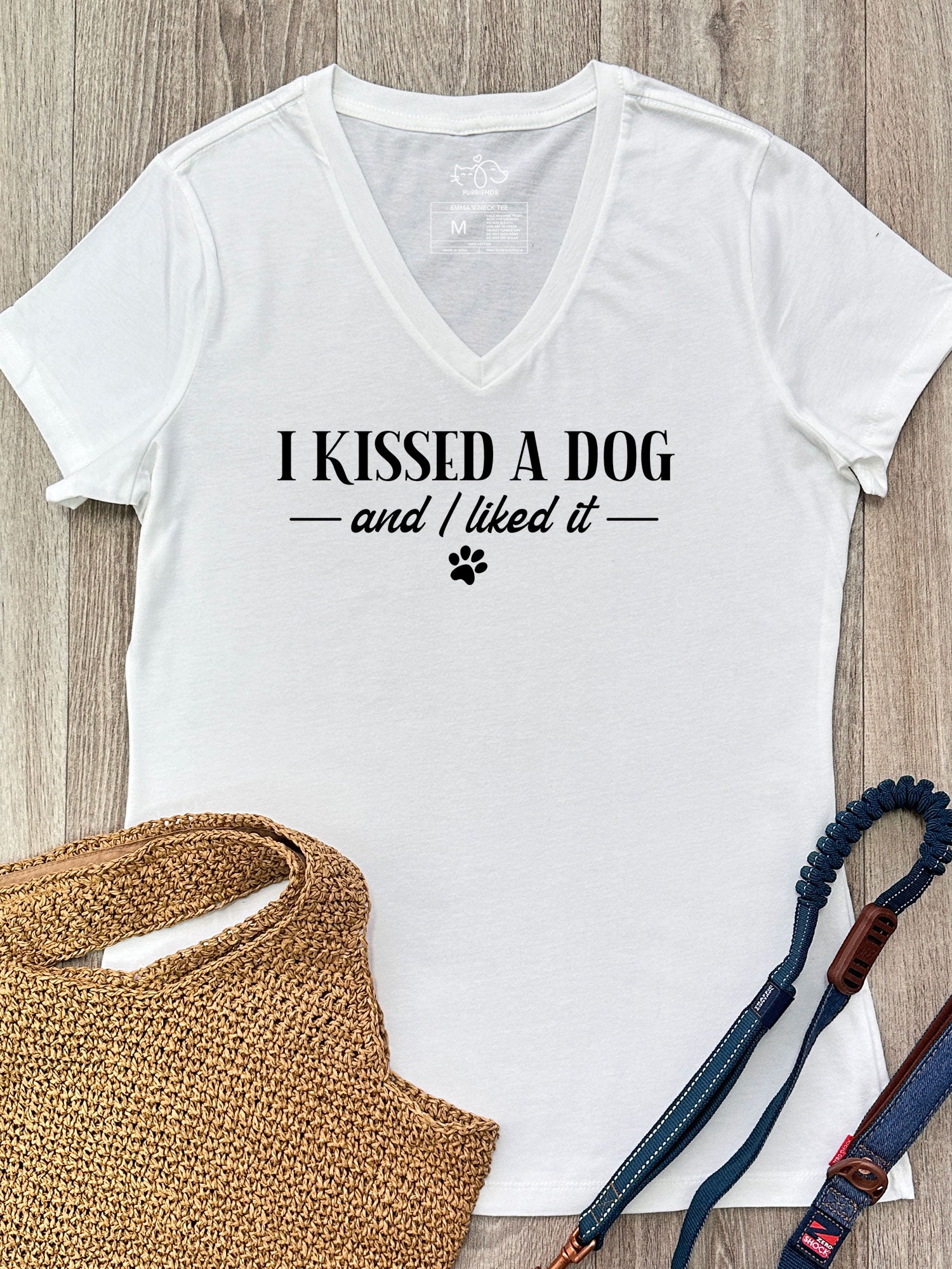 I Kissed A Dog And I Liked It Emma V-Neck Tee