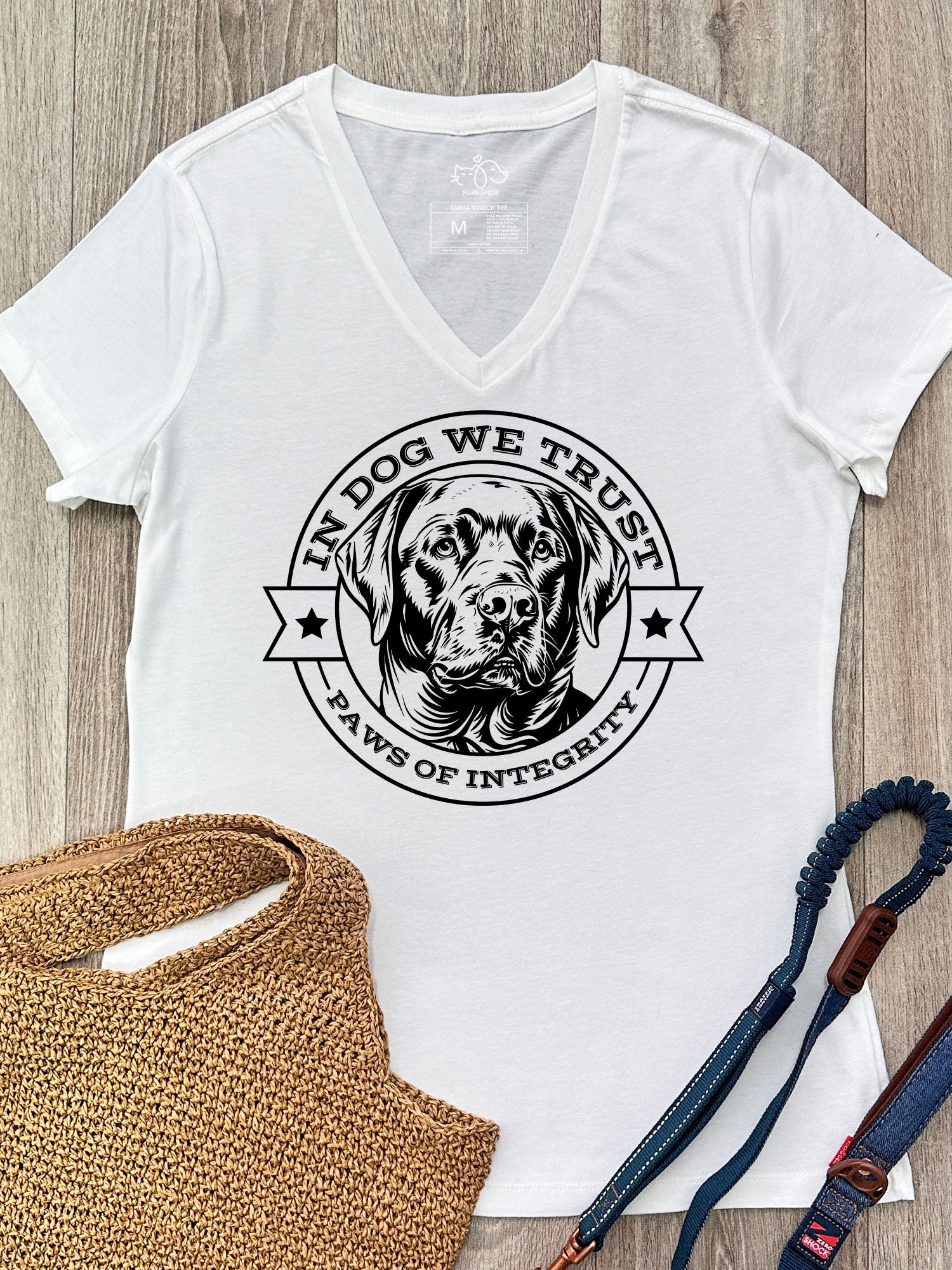 In Dog We Trust Emma V-Neck Tee