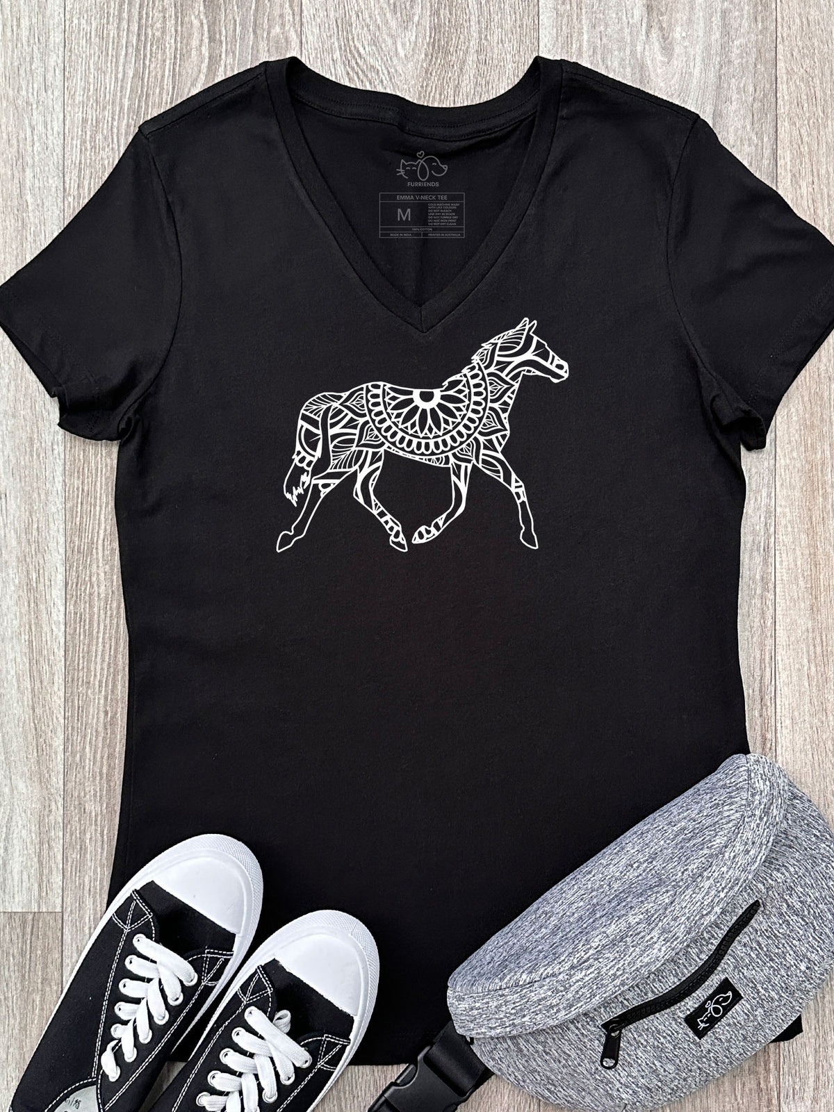 Horse Mandala Emma V-Neck Tee