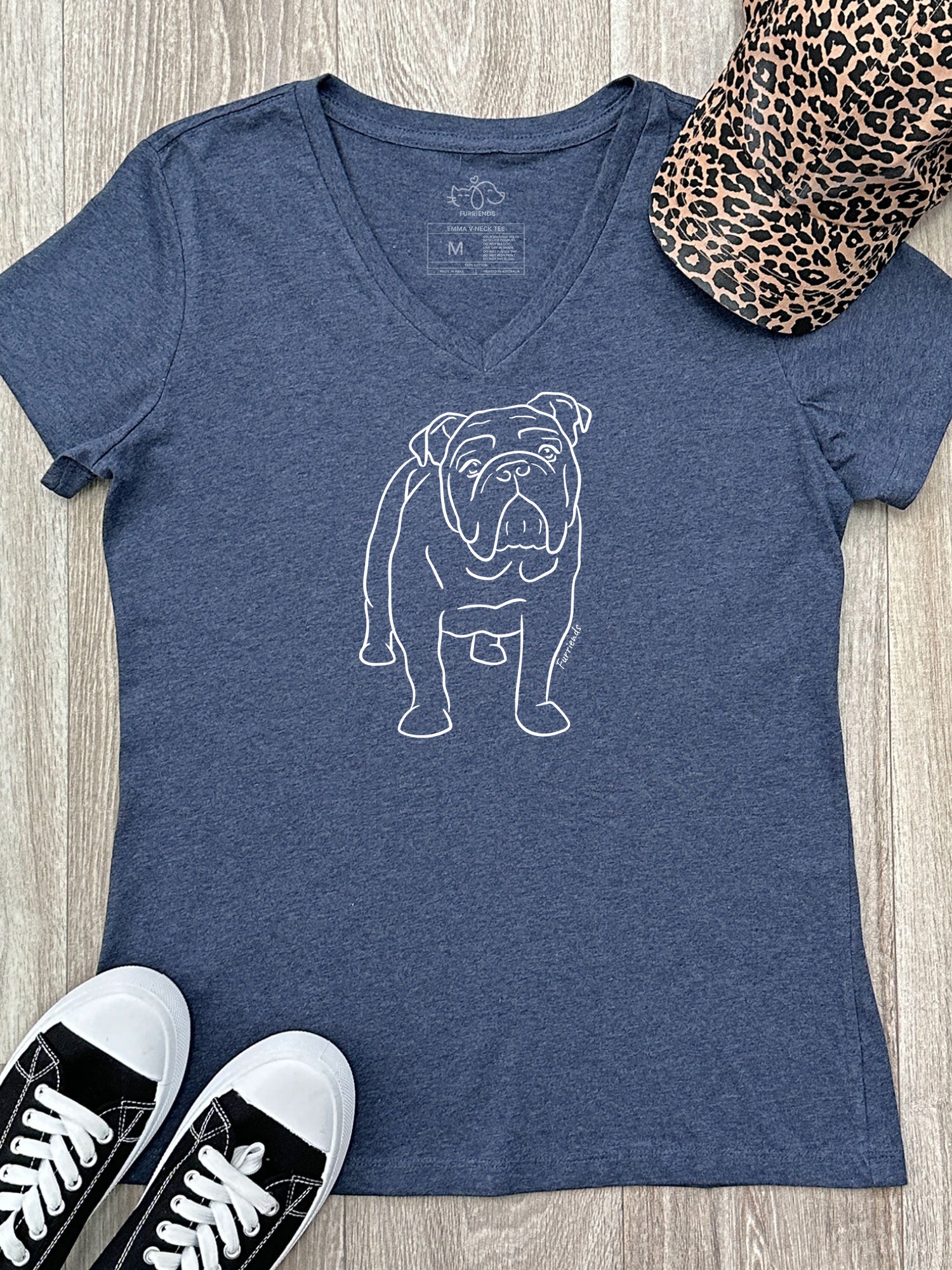 British Bulldog Emma V-Neck Tee