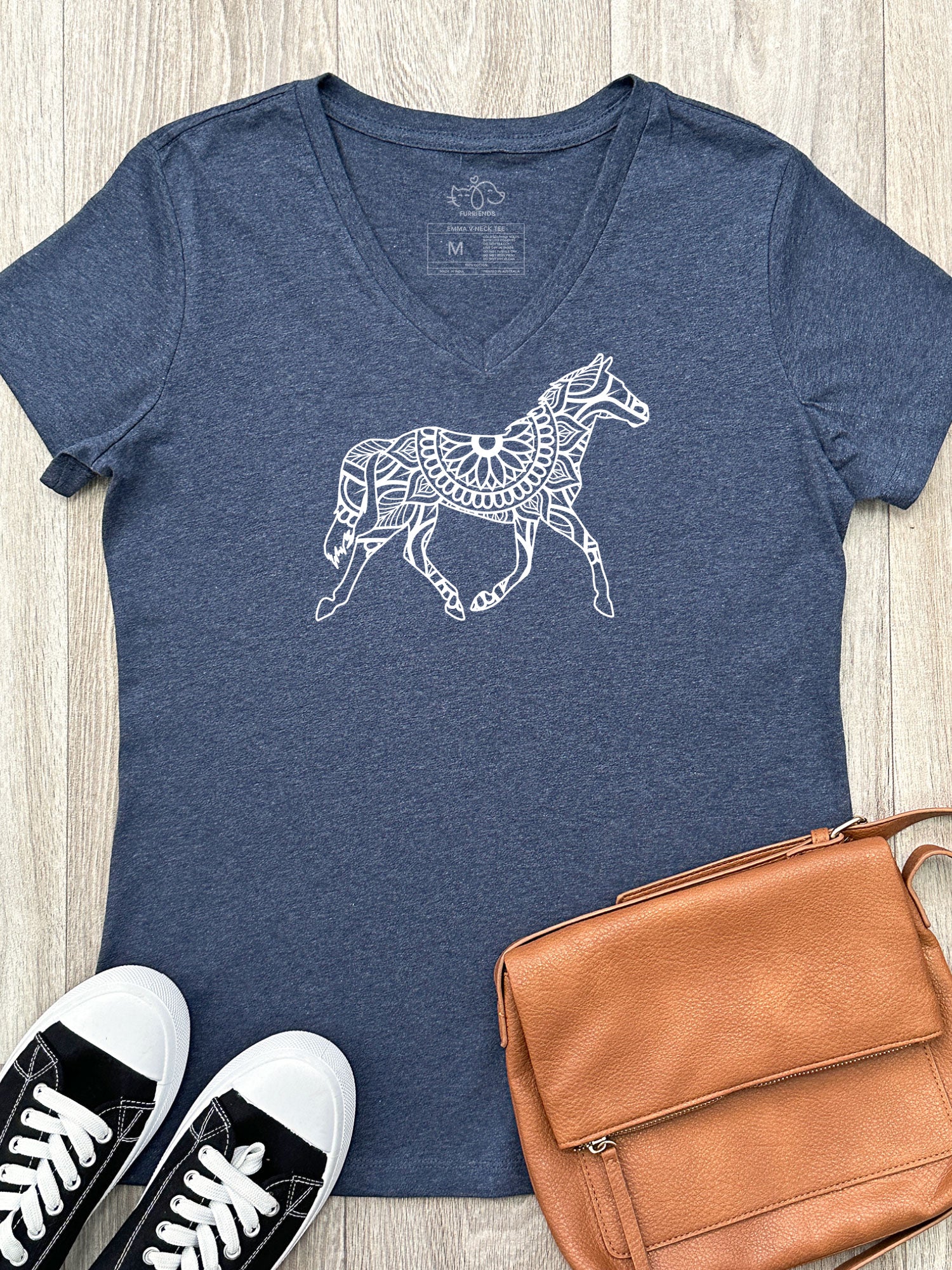 Horse Mandala Emma V-Neck Tee