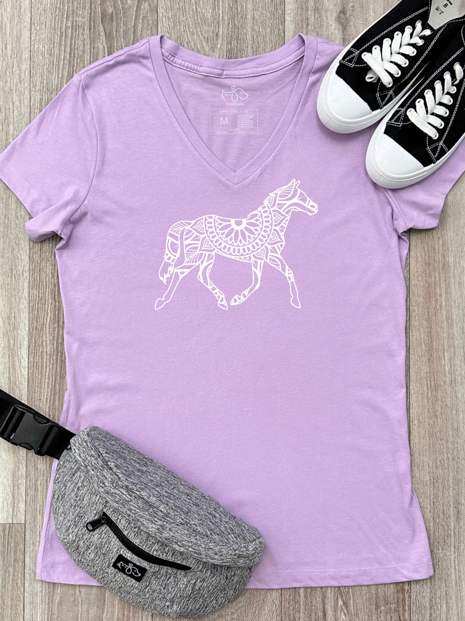 Horse Mandala Emma V-Neck Tee