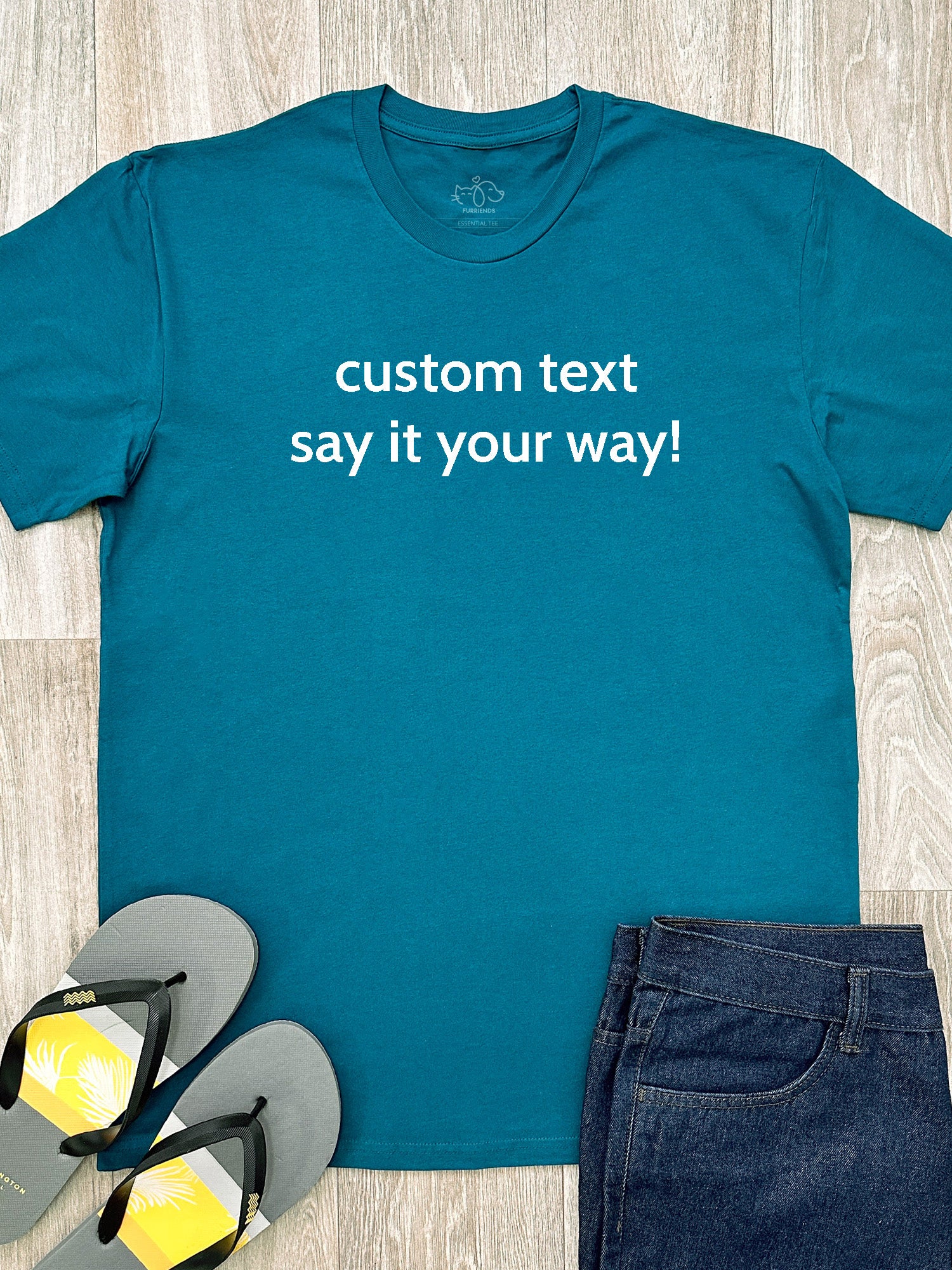 Customisable Text Essential Unisex Tee