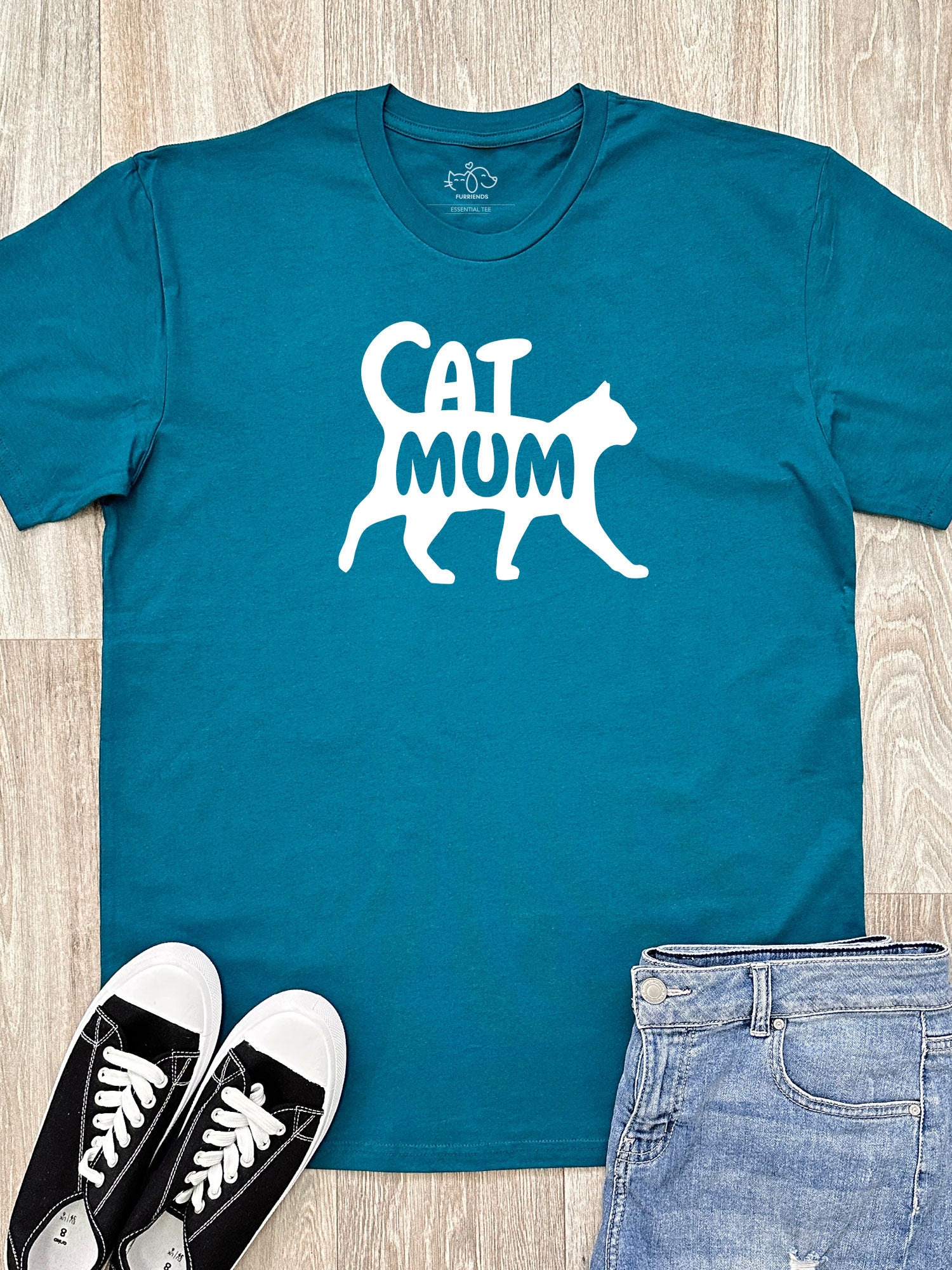 Cat Mum Silhouette Essential Unisex Tee