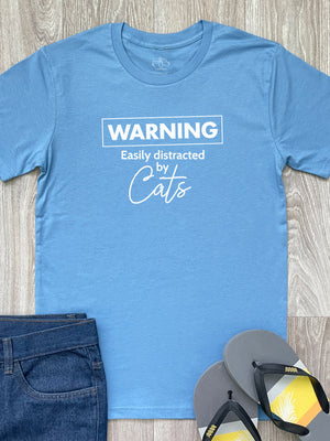 Warning. Easily Distracted By Cats Essential Unisex Tee