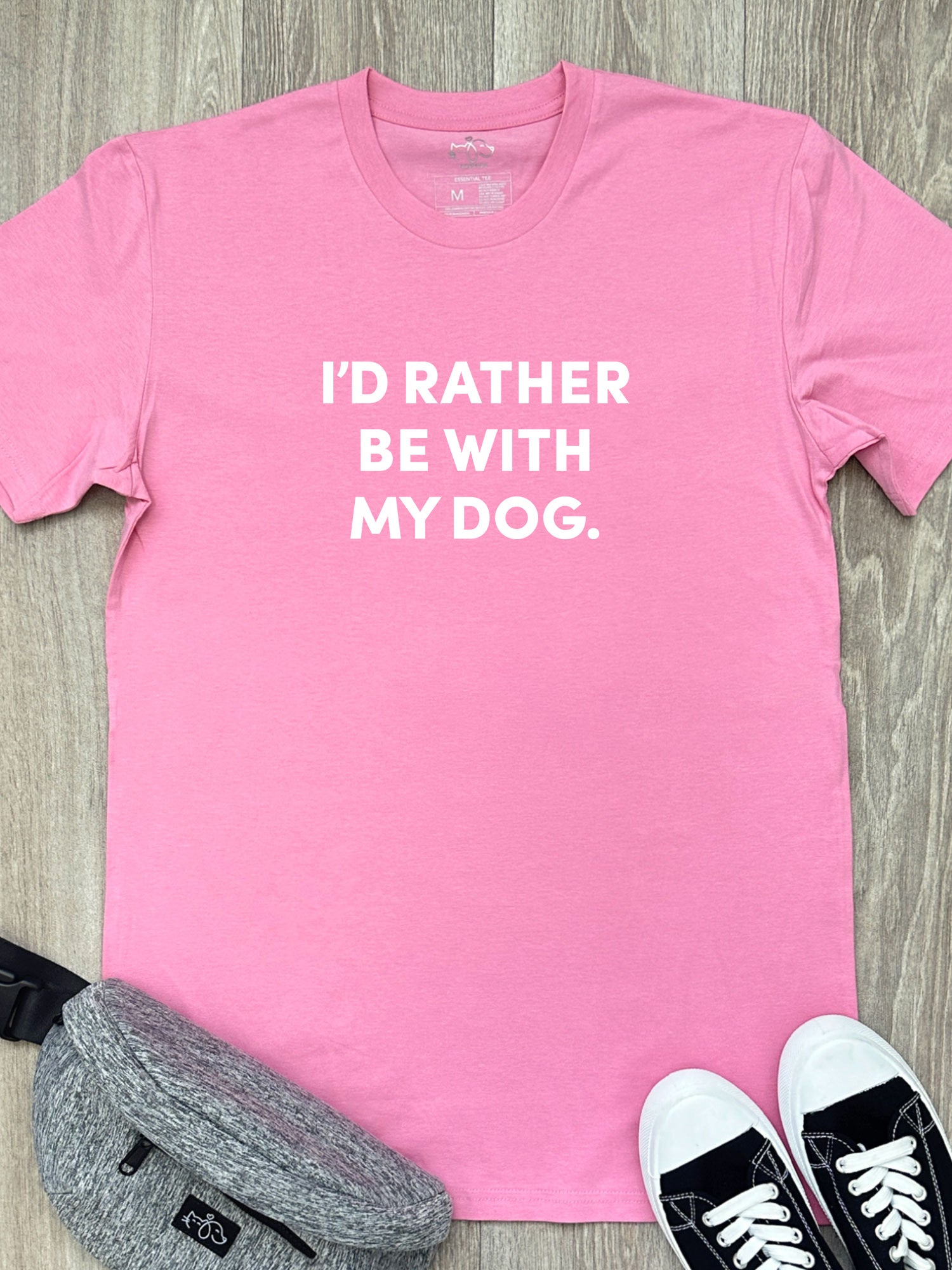 I'd Rather Be With My Dog. Essential Unisex Tee