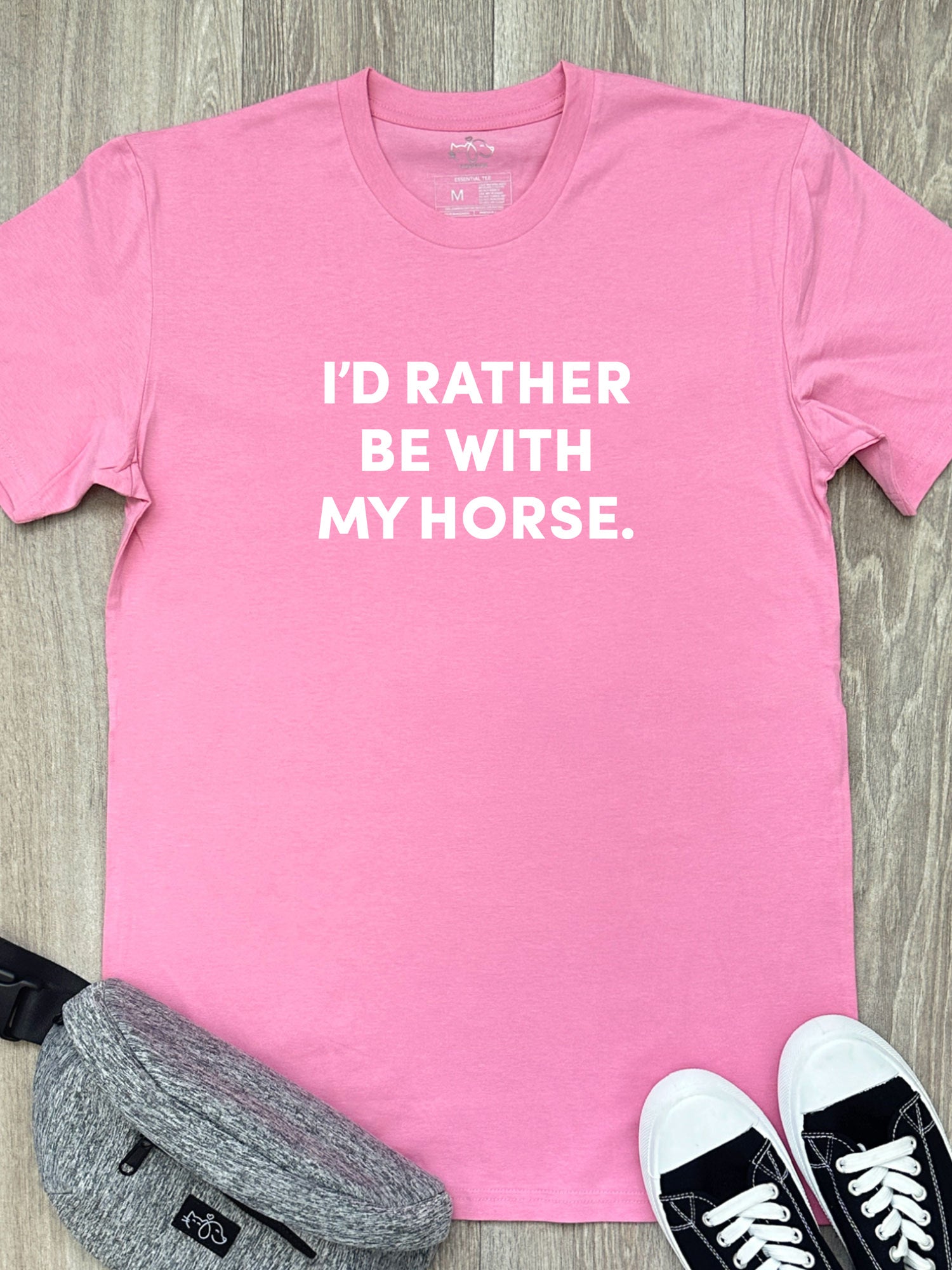 I'd Rather Be With My Horse. Essential Unisex Tee