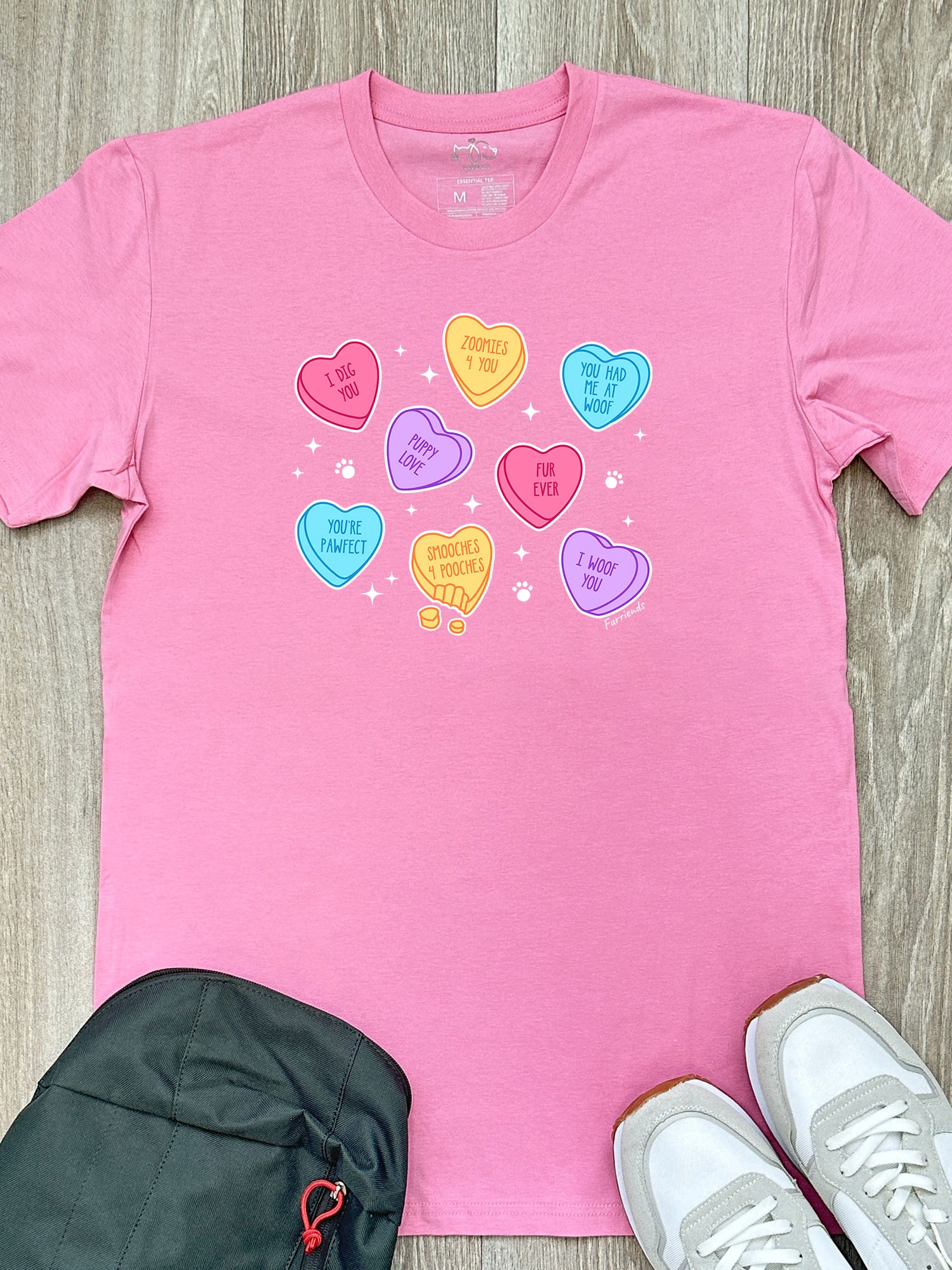 Candy Hearts - Dog Essential Unisex Tee