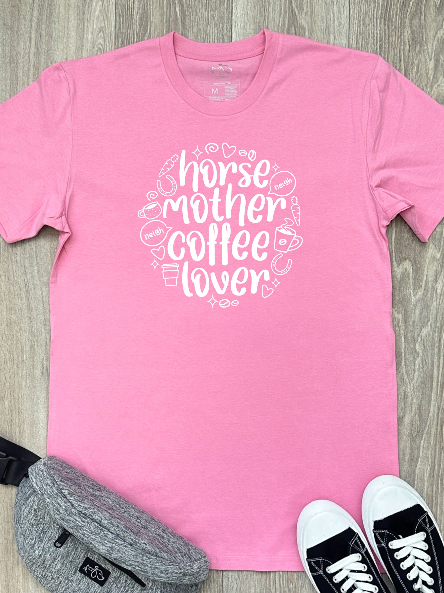 Horse Mother Coffee Lover Essential Unisex Tee